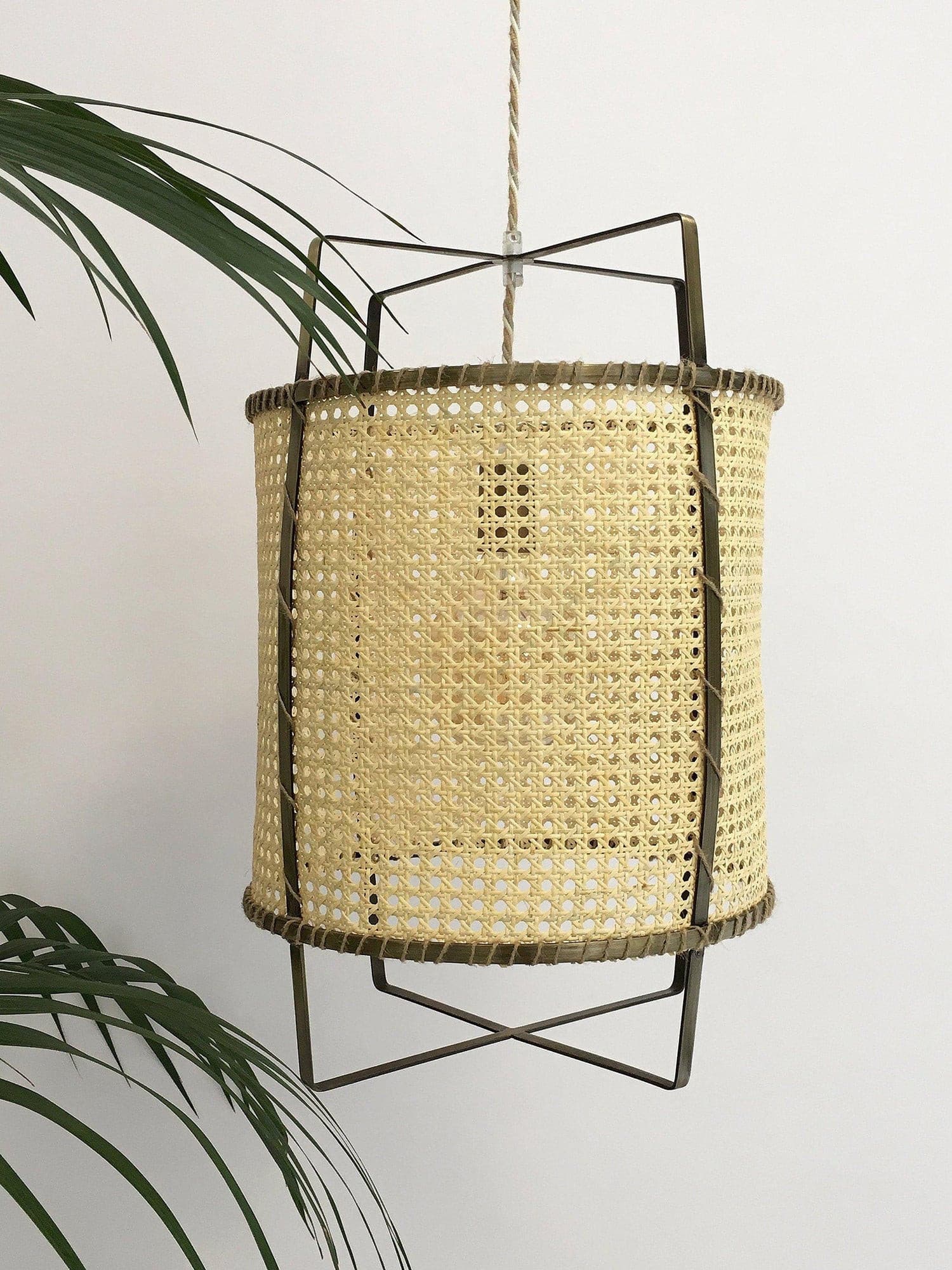 WINTHORPE WOVEN RATTAN CEILING LANTERN