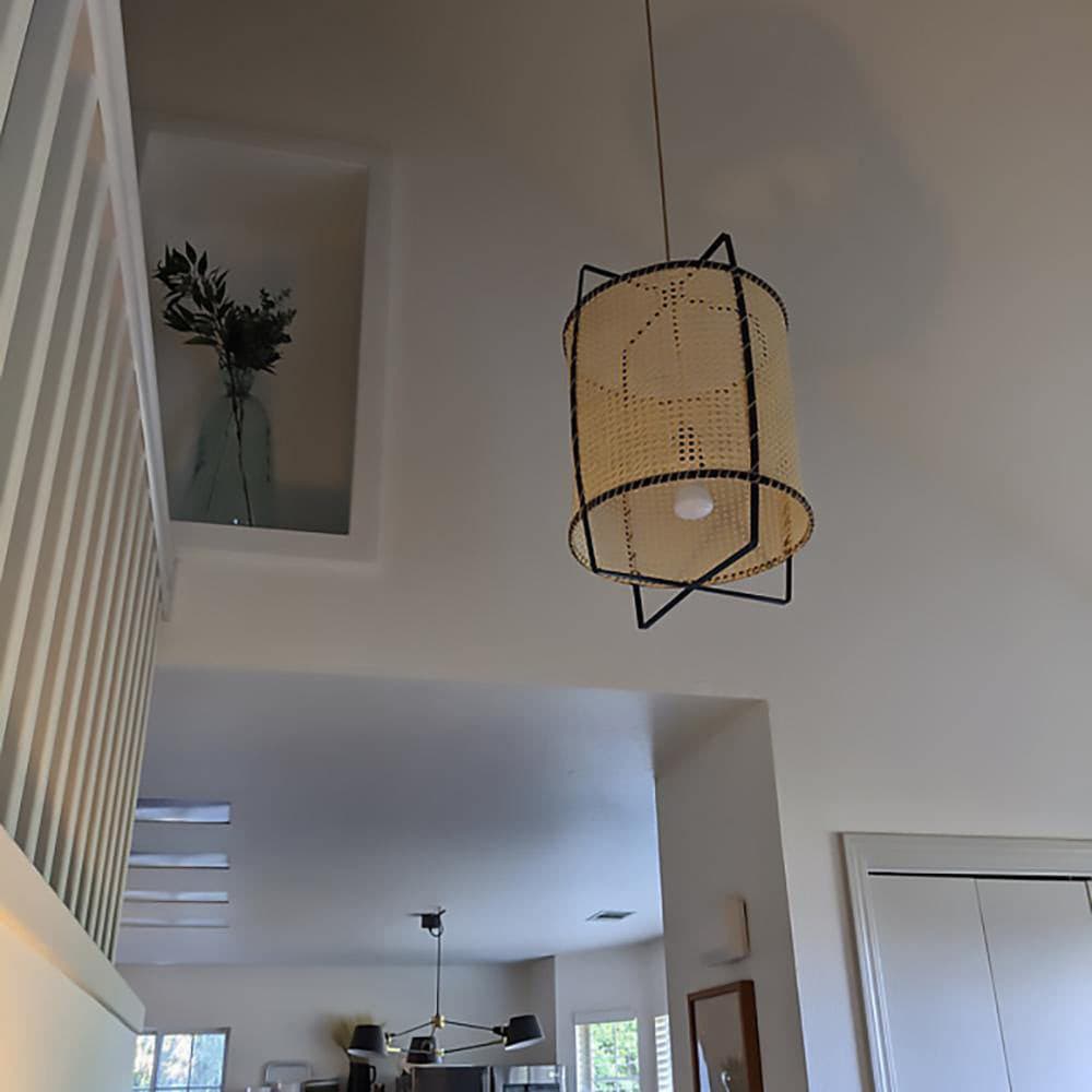 WINTHORPE WOVEN RATTAN CEILING LANTERN
