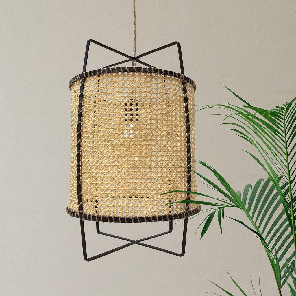 WINTHORPE WOVEN RATTAN CEILING LANTERN