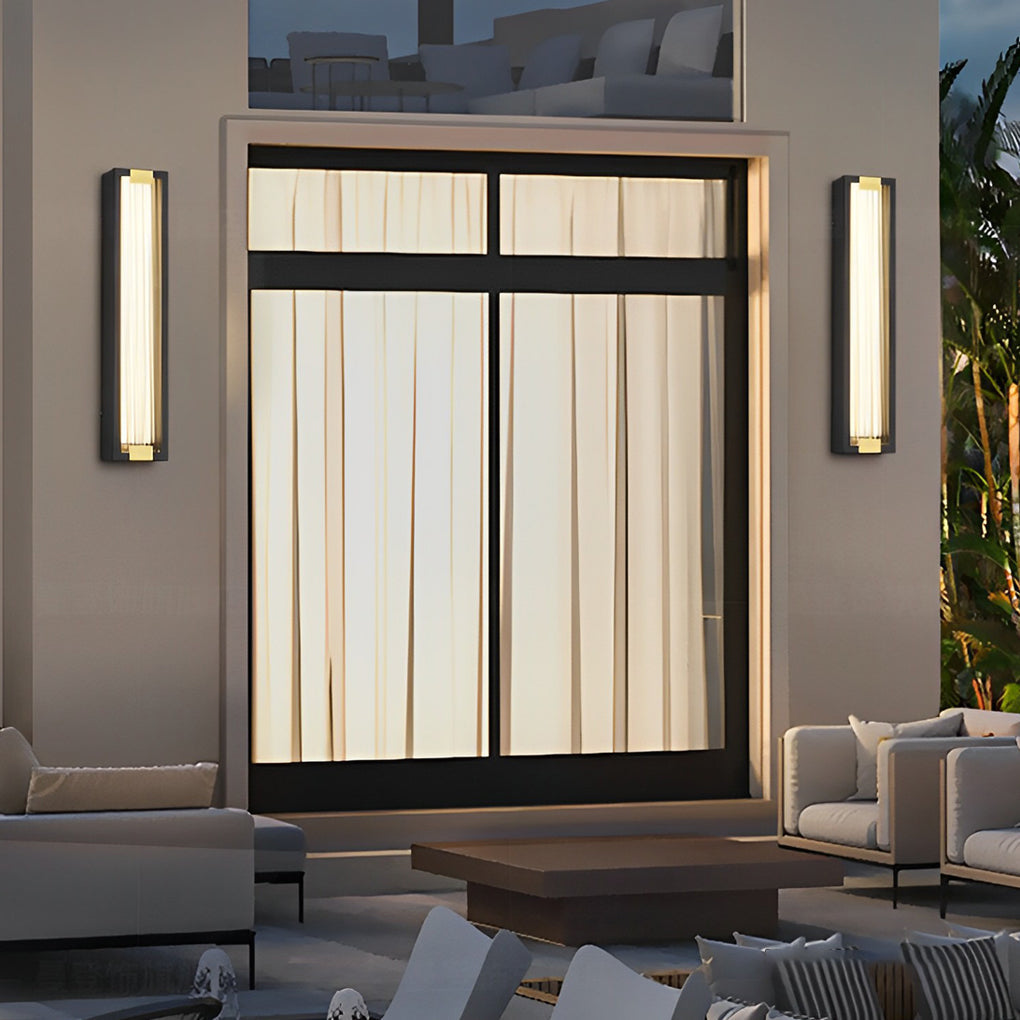 WINTHORPE RECTANGULAR WATERPROOF LED WALL SCONCE LIGHTS