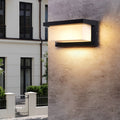 WHITBY RECTANGULAR SOLAR SCONCE WITH LIGHT SENSOR