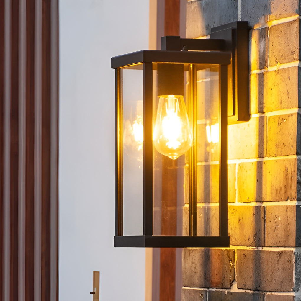 RAVENWOOD RECTANGULAR GLASS OUTDOOR APPLIQUE LIGHTING