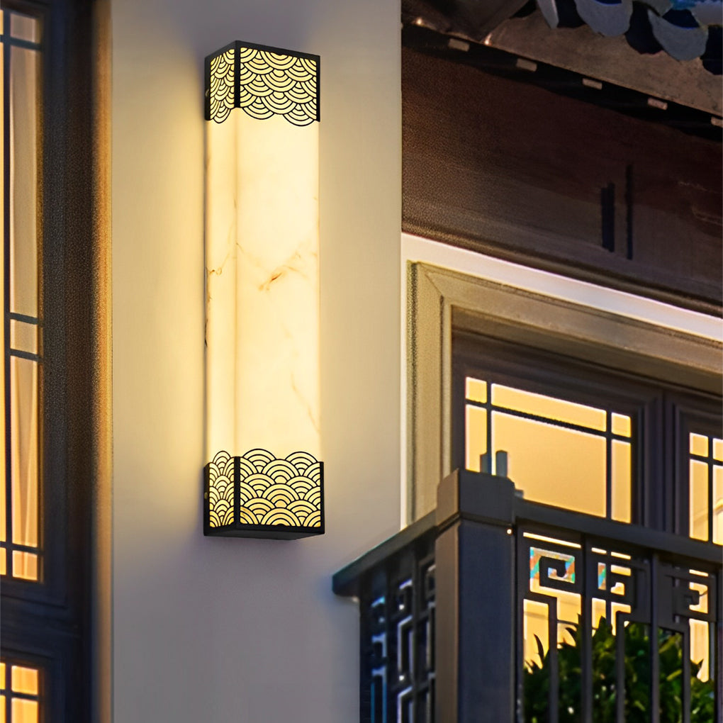 WINDSOR HARBOR RECTANGULAR RESIN LED OUTDOOR WALL LANTERN