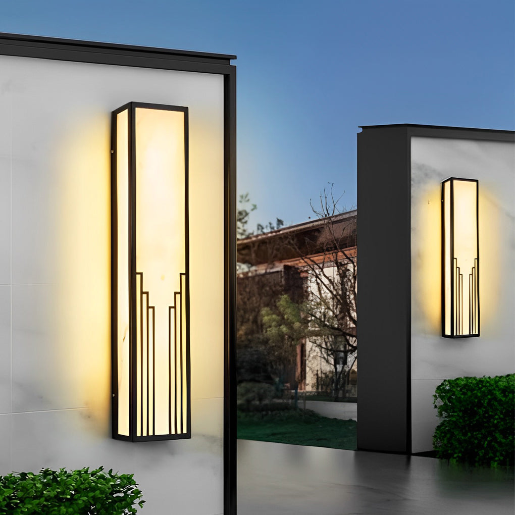 BLACKTHORN RECTANGULAR RESIN OUTDOOR LED WALL LANTERN