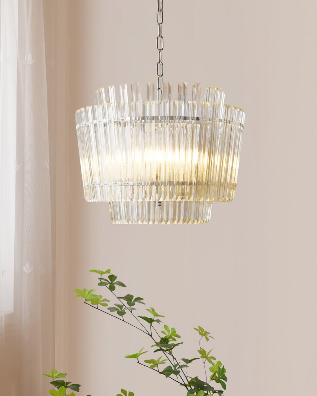 WINTHROP CRYSTAL TEARDROP CEILING LIGHT