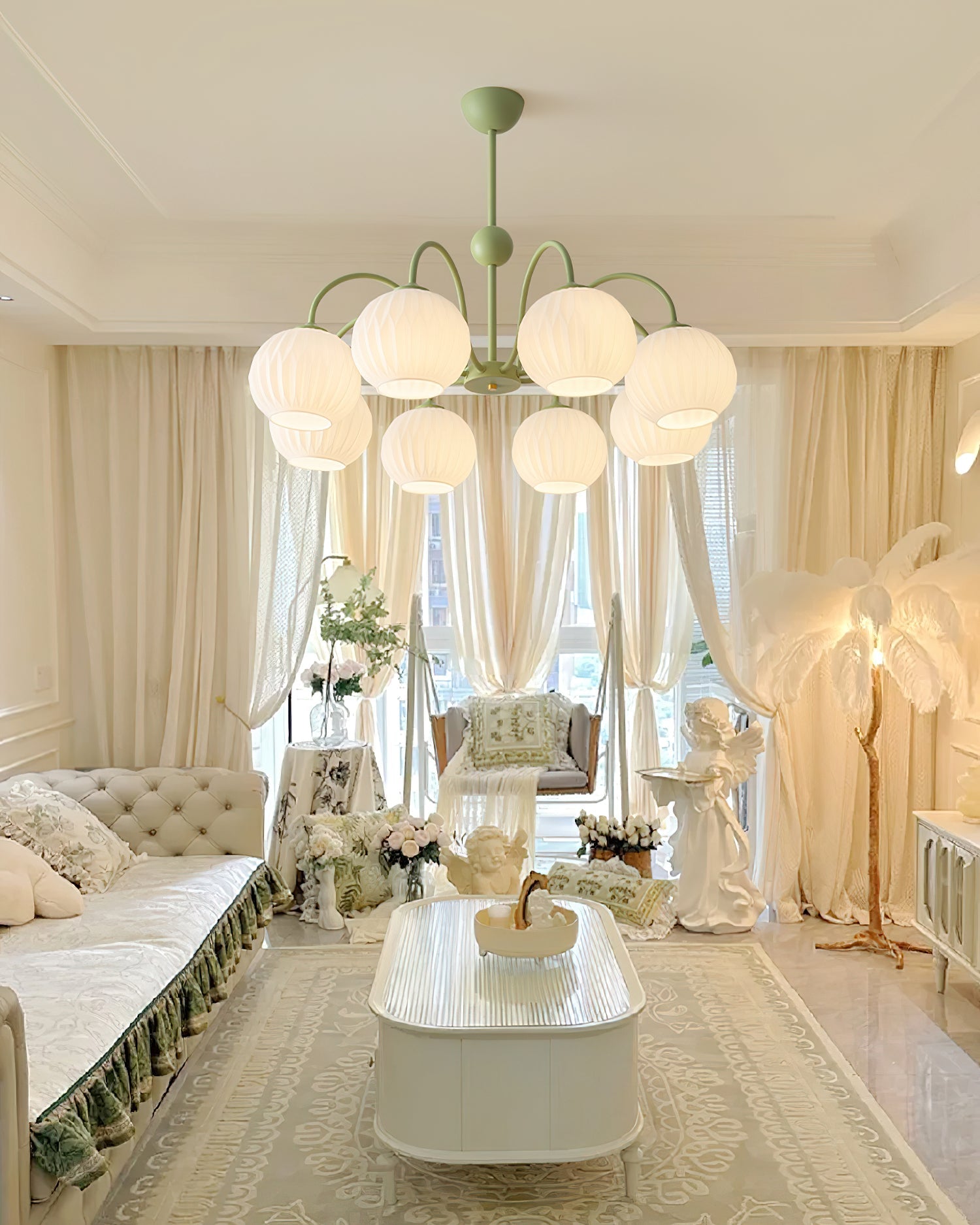 FENWICK CRYSTAL DROPLET CEILING LUMINAIRE