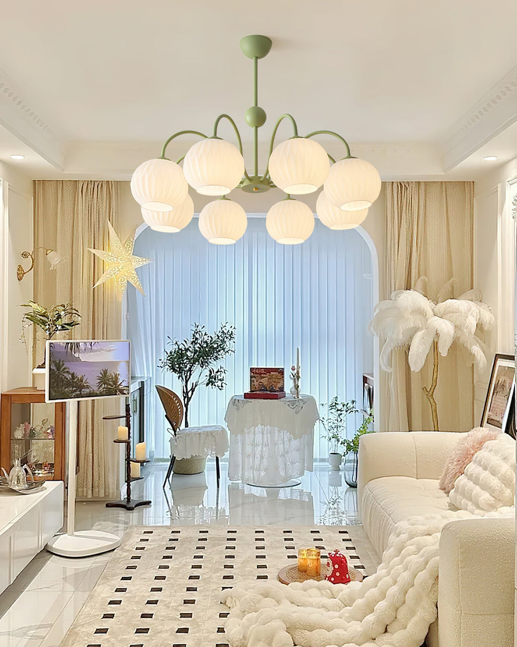 FENWICK CRYSTAL DROPLET CEILING LUMINAIRE
