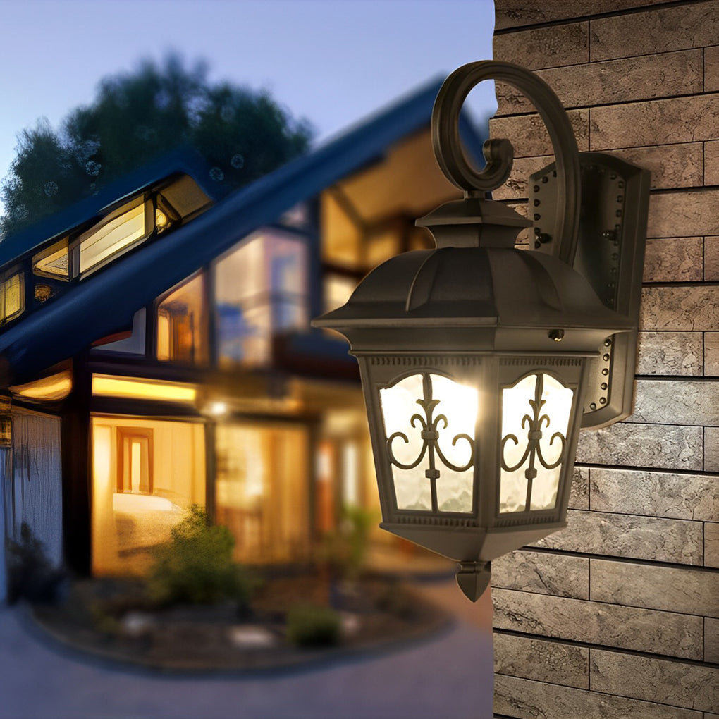 WINDSOR VINTAGE GLASS OUTDOOR SCONCE WITH LED ILLUMINATION