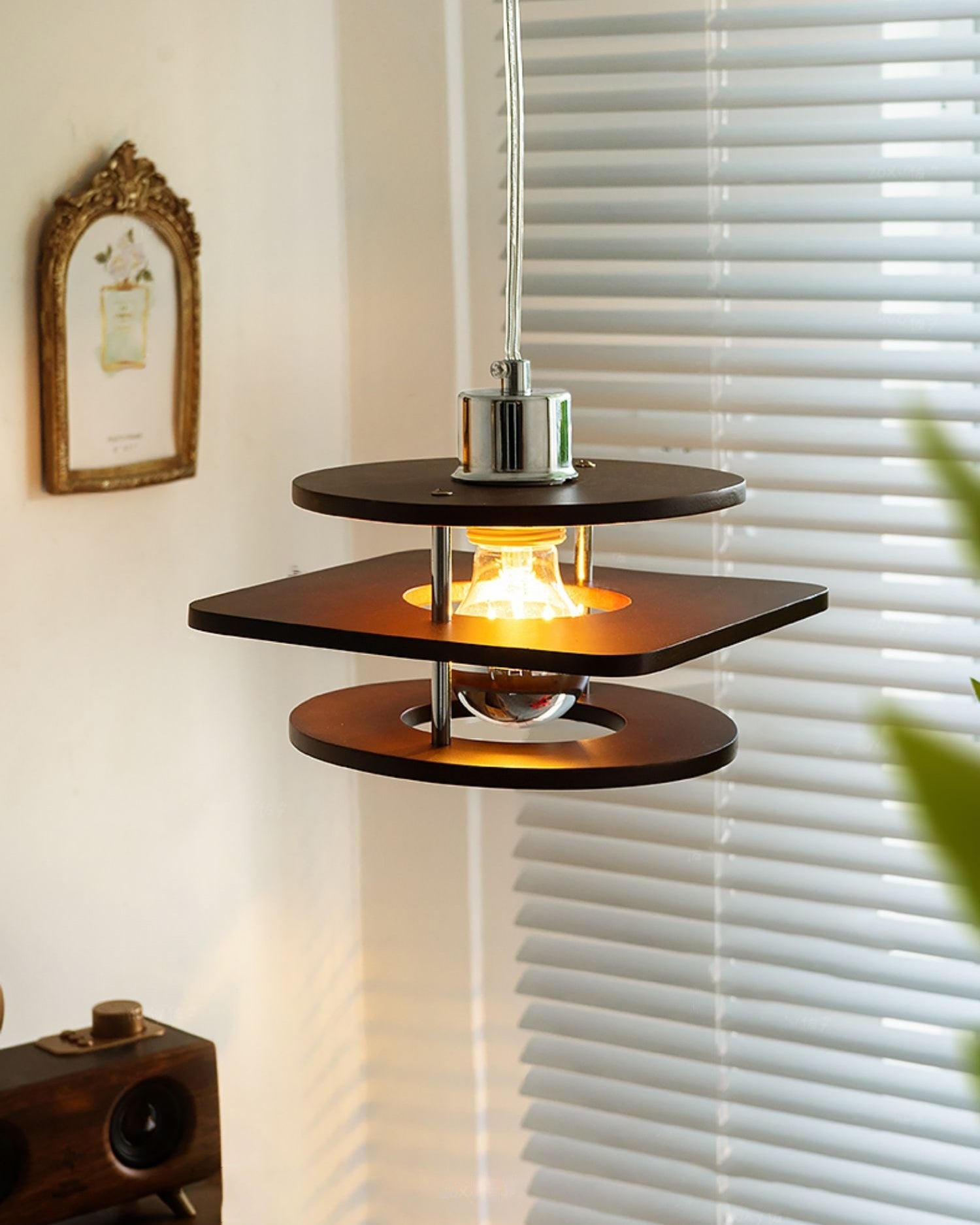 FENWICK WALNUT HANGING LANTERN