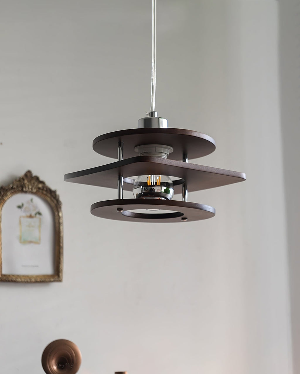 FENWICK WALNUT HANGING LANTERN