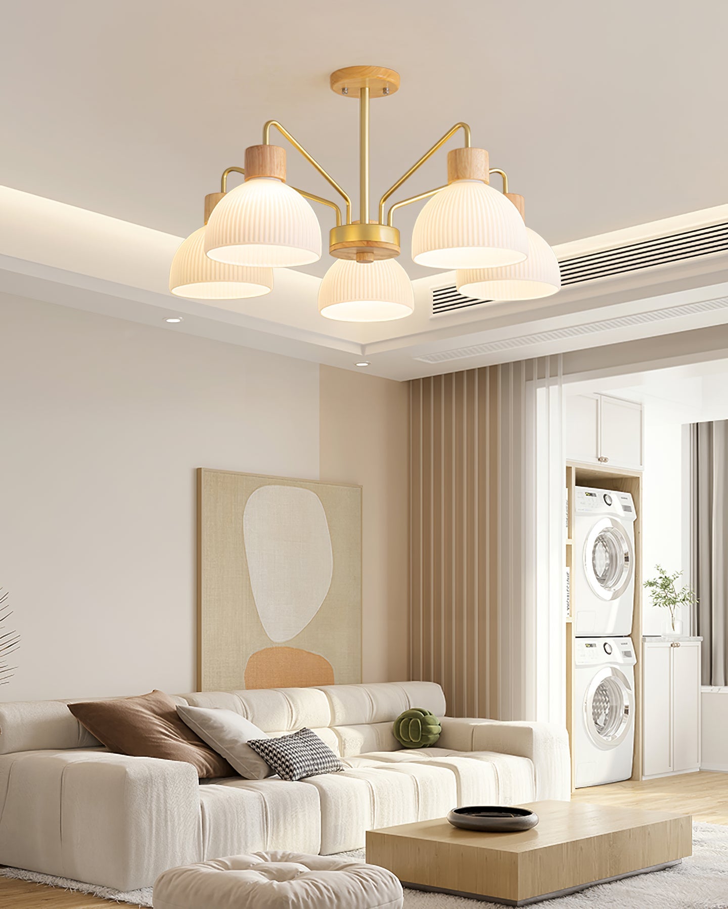 WINTHORPE RIBBED GLASS CEILING LANTERN