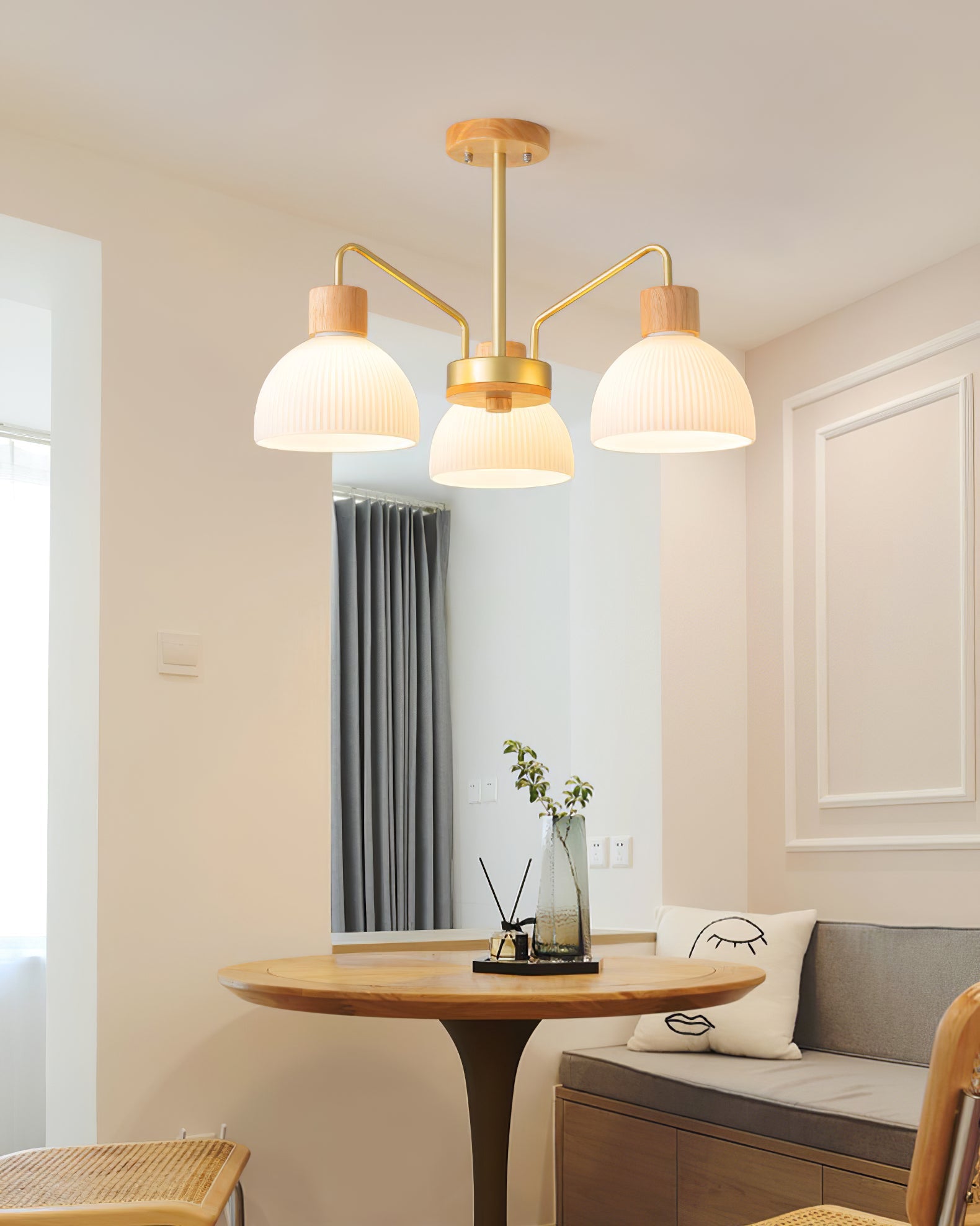WINTHORPE RIBBED GLASS CEILING LANTERN