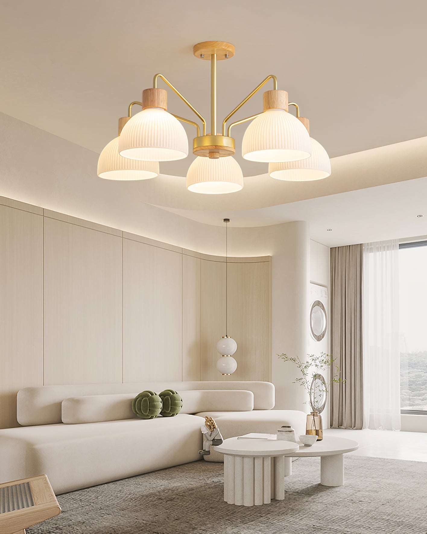 WINTHORPE RIBBED GLASS CEILING LANTERN