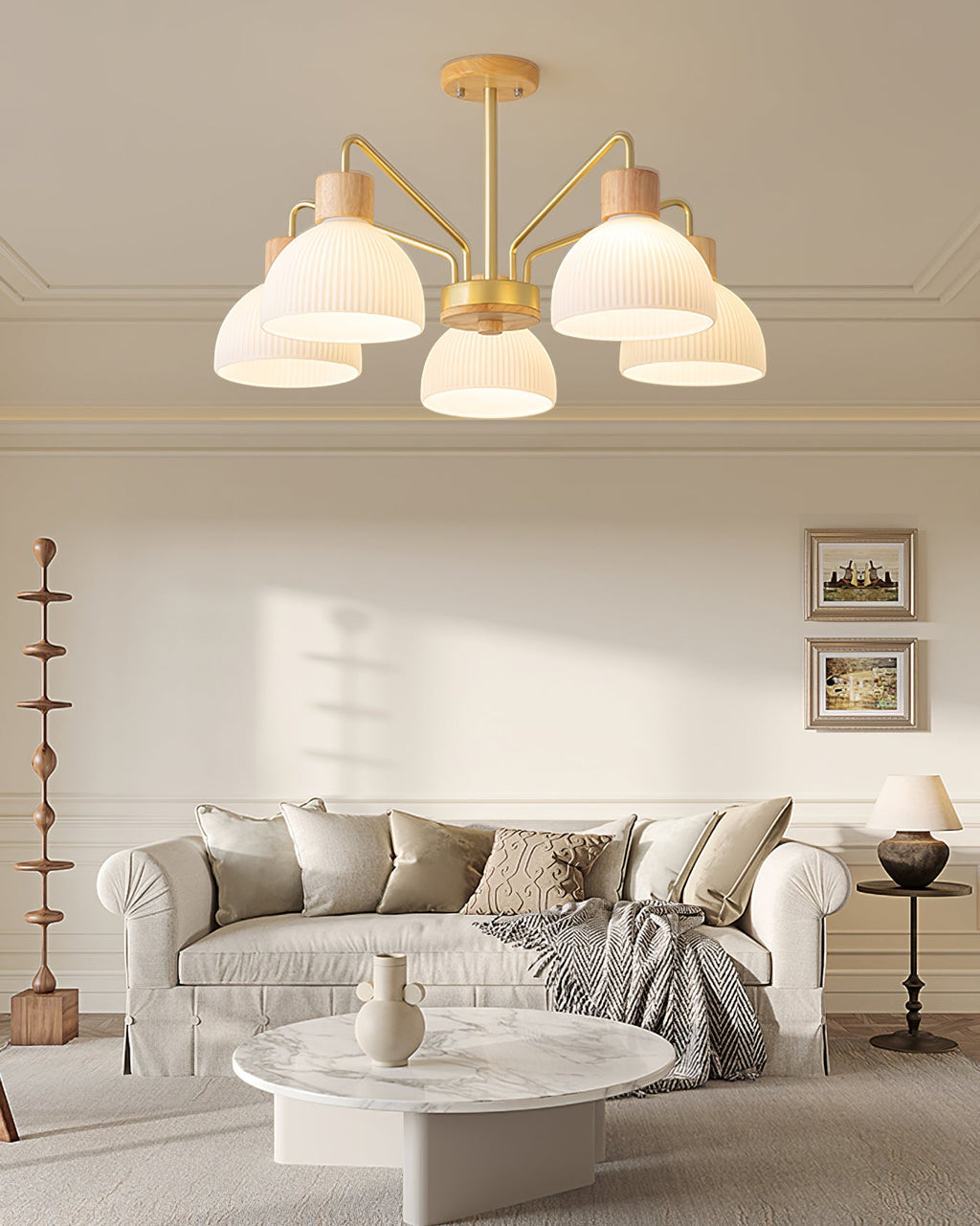 WINTHORPE RIBBED GLASS CEILING LANTERN