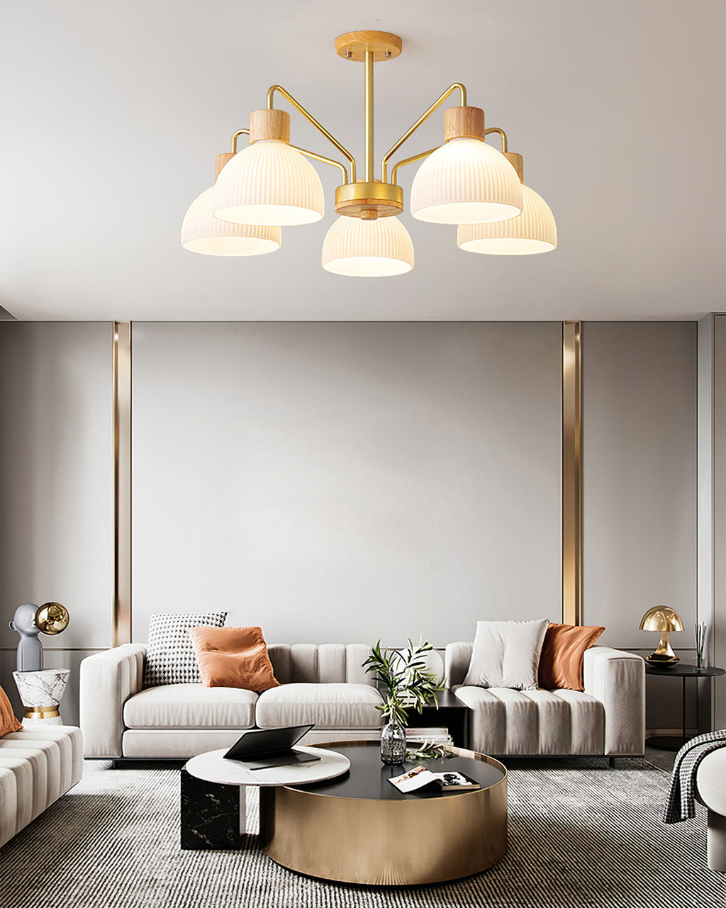 WINTHORPE RIBBED GLASS CEILING LANTERN