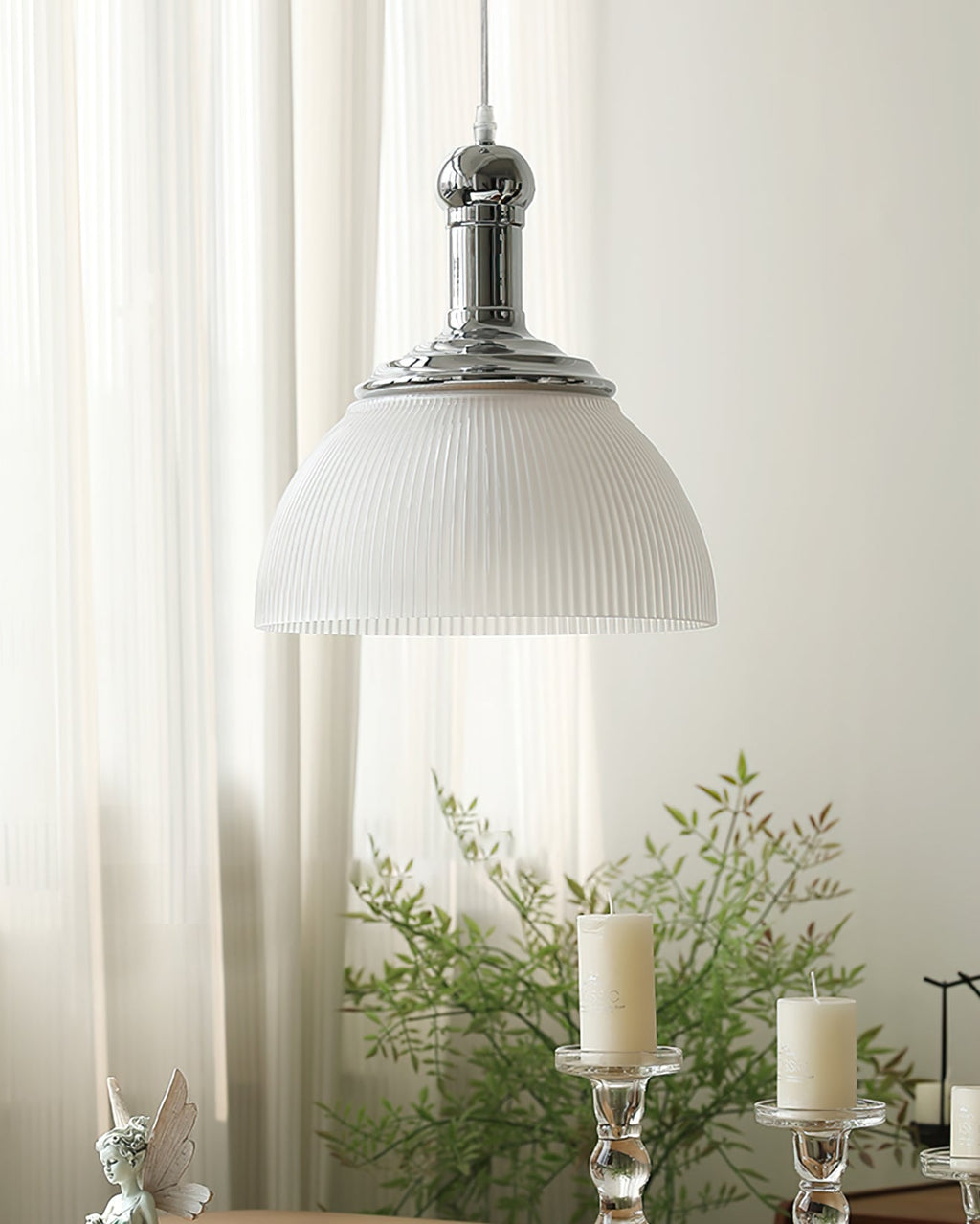 WINTHROP RIBBED METAL HANGING LANTERN