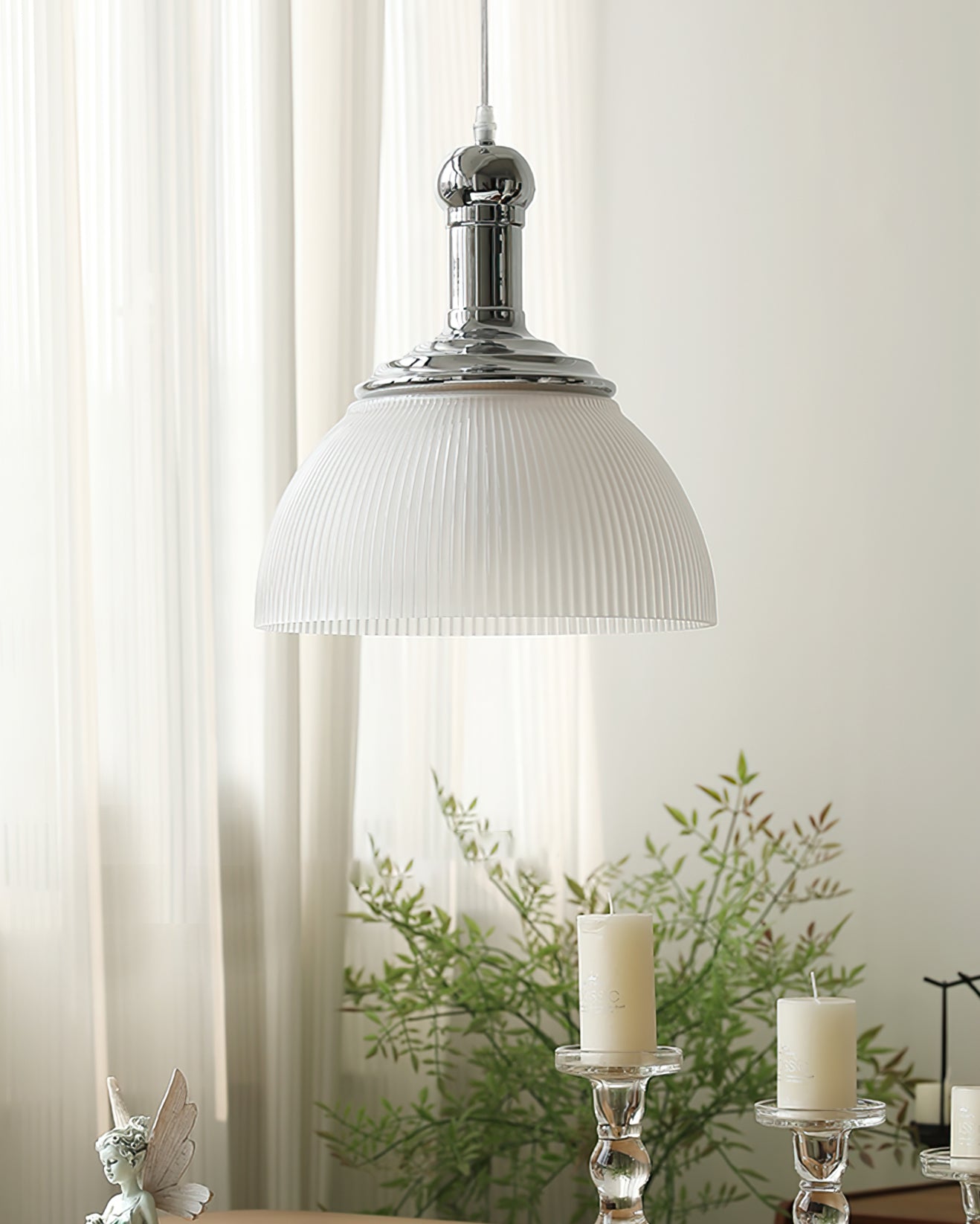 WINTHROP RIBBED METAL HANGING LANTERN