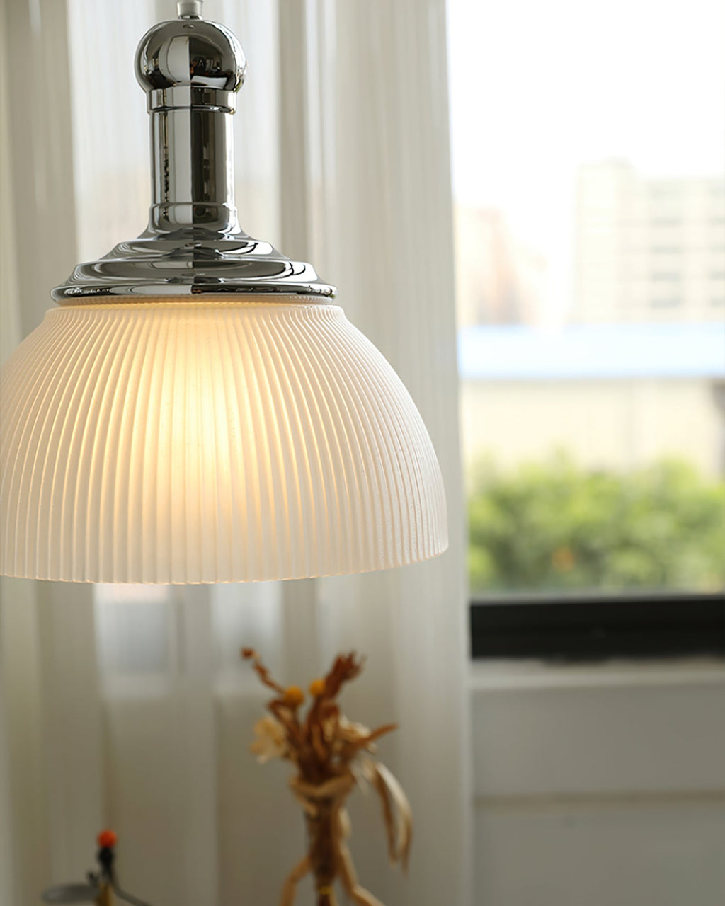 WINTHROP RIBBED METAL HANGING LANTERN