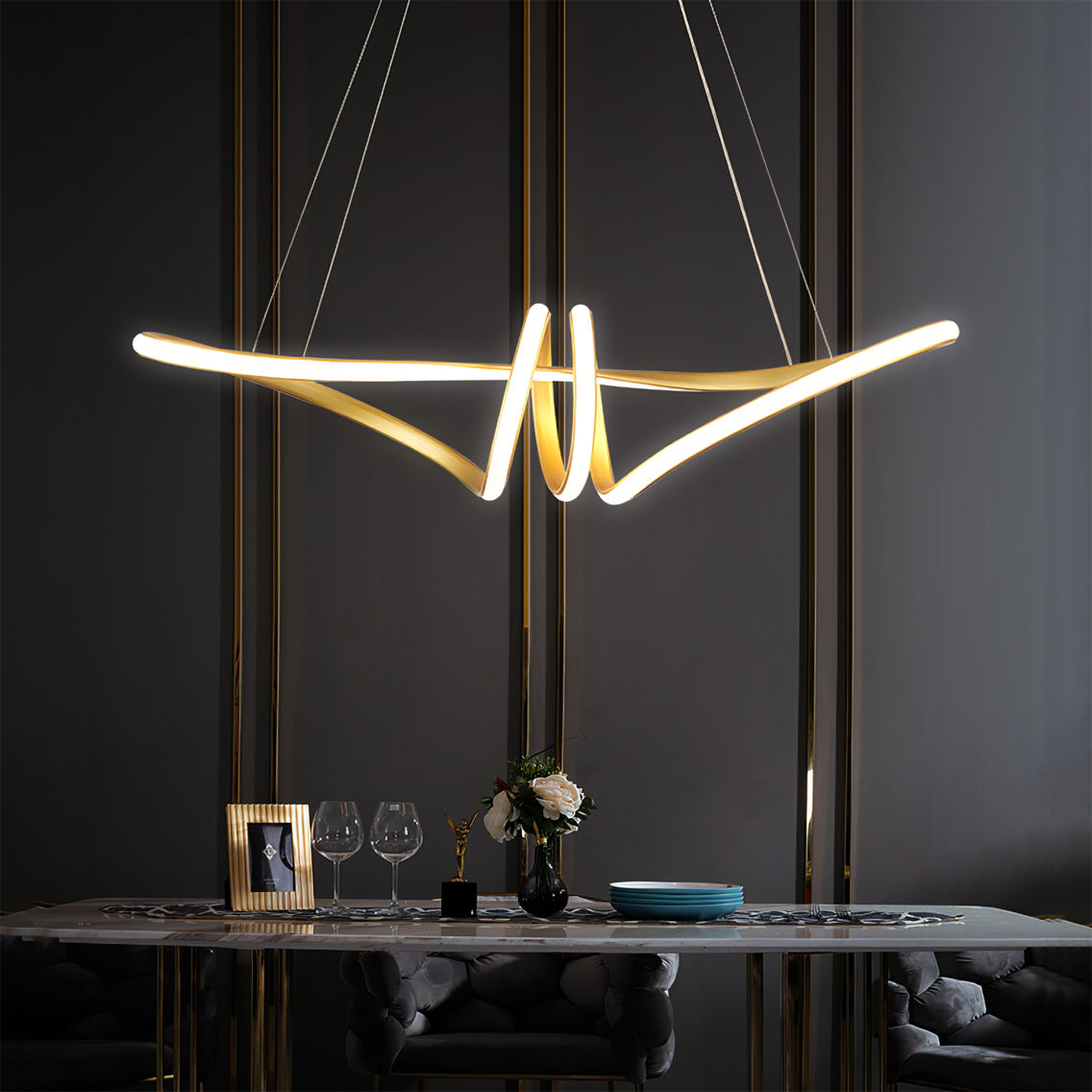 FLORENTINE SILK STRAND CEILING LUMINAIRE