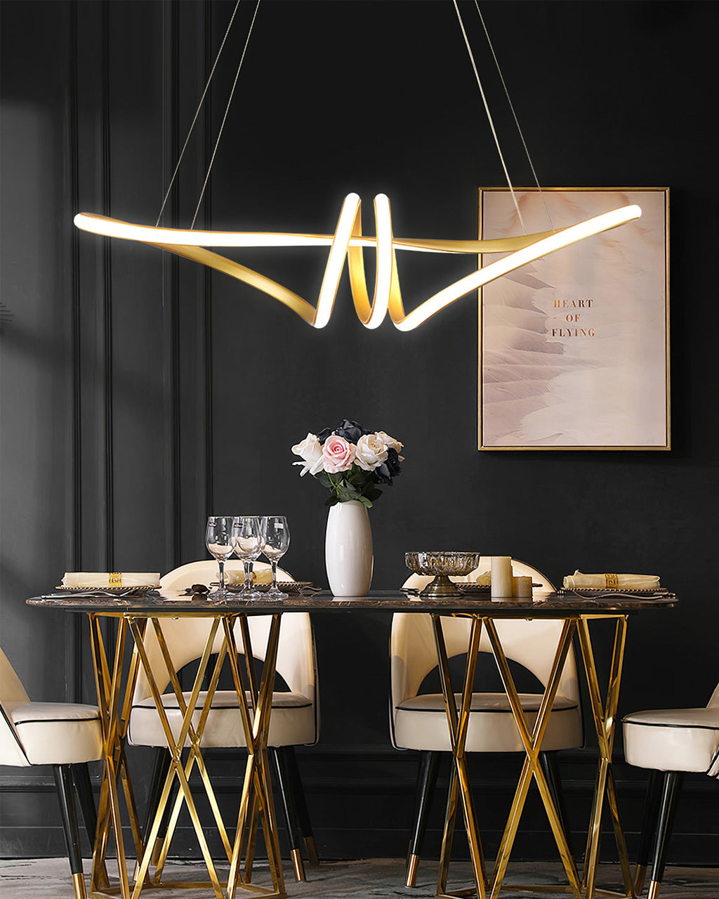 FLORENTINE SILK STRAND CEILING LUMINAIRE