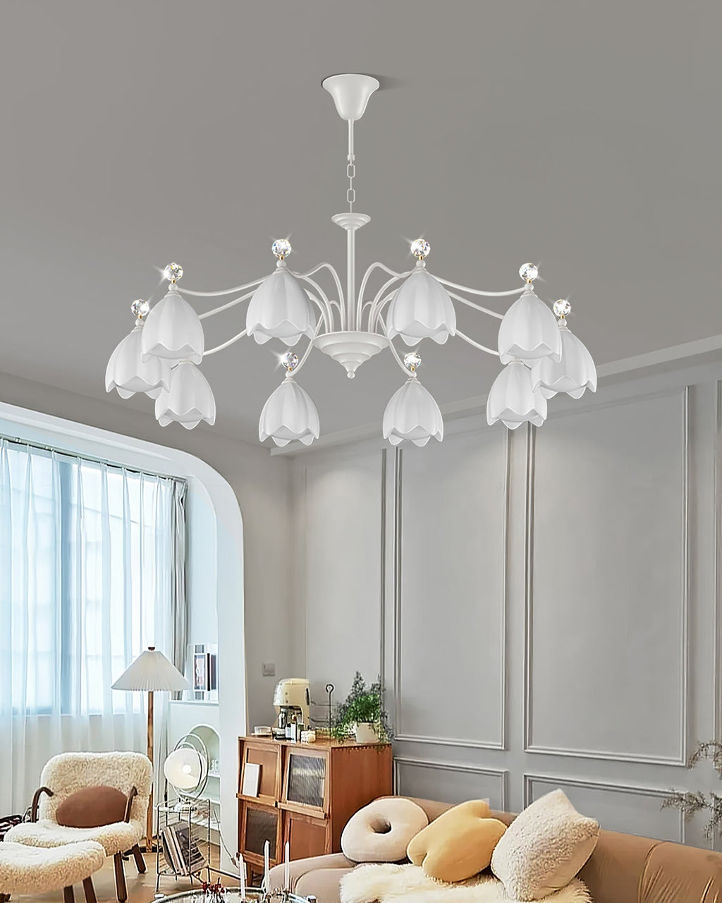 WINCHESTER CRYSTAL TEARDROP CHANDELIER