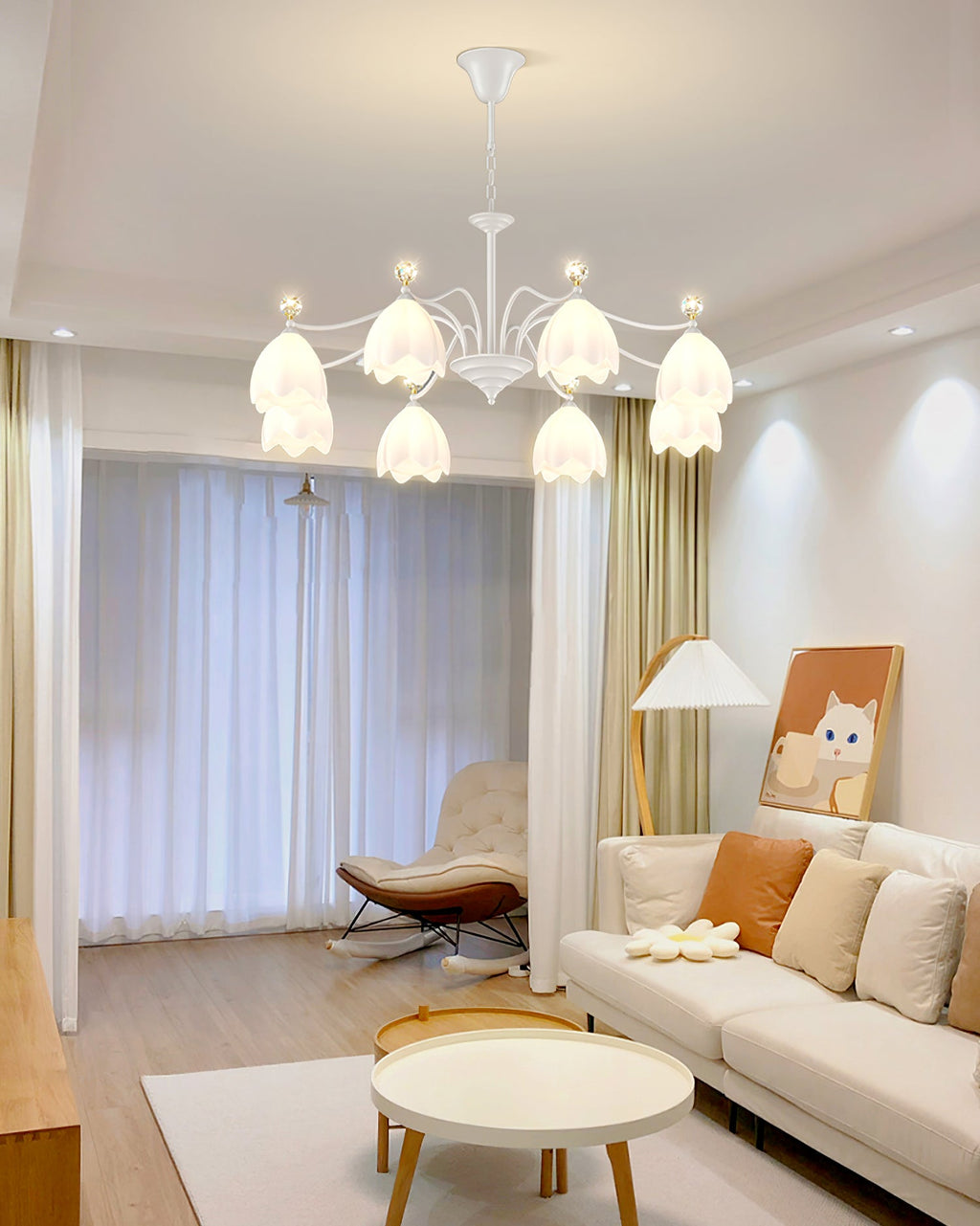 WINCHESTER CRYSTAL TEARDROP CHANDELIER
