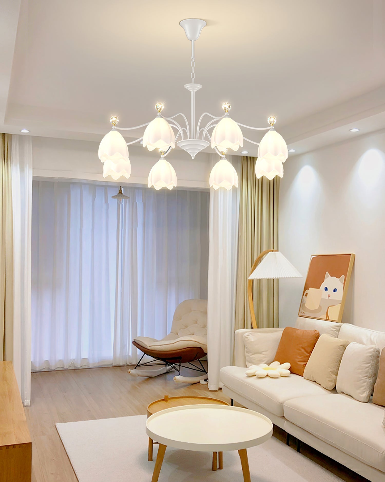 WINCHESTER CRYSTAL TEARDROP CHANDELIER