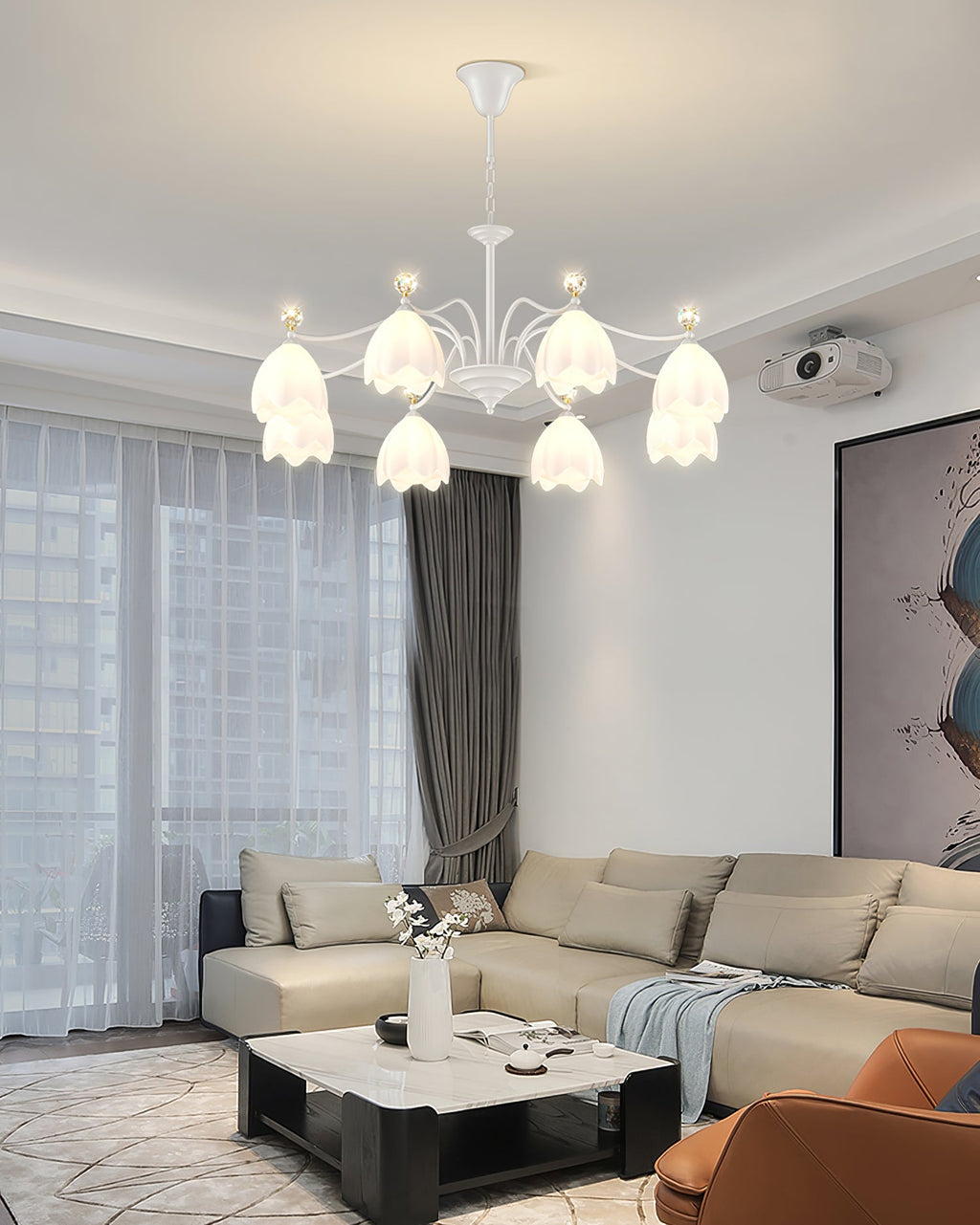WINCHESTER CRYSTAL TEARDROP CHANDELIER