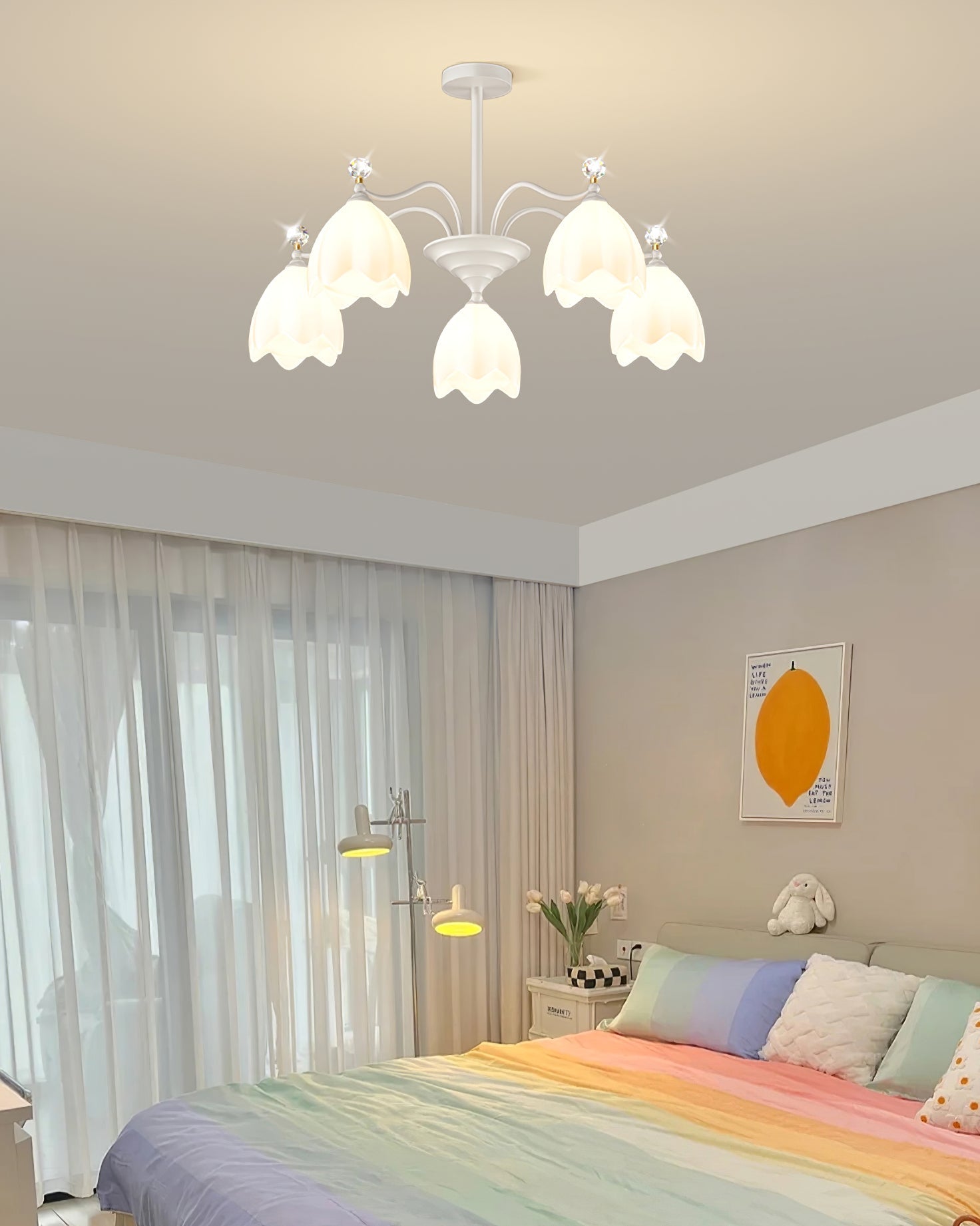 WINCHESTER CRYSTAL TEARDROP CHANDELIER
