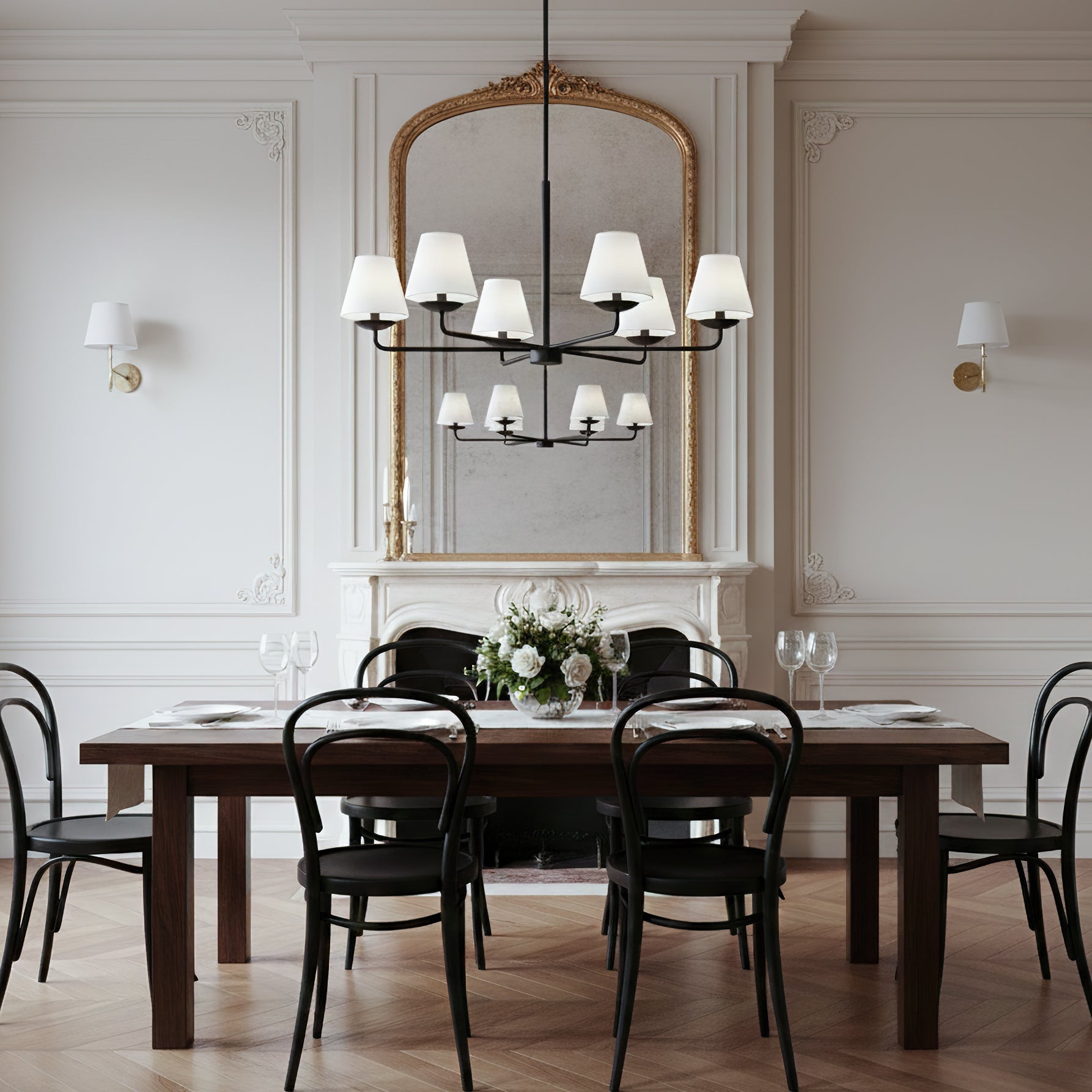 VANDERBILT CRYSTAL DRAPED LUMINAIRE