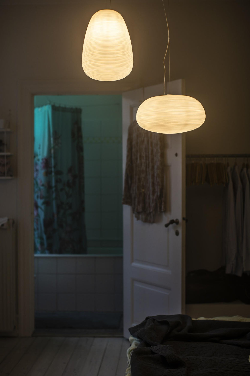 ELDERWOOD FROSTED CRYSTAL HANGING LANTERN