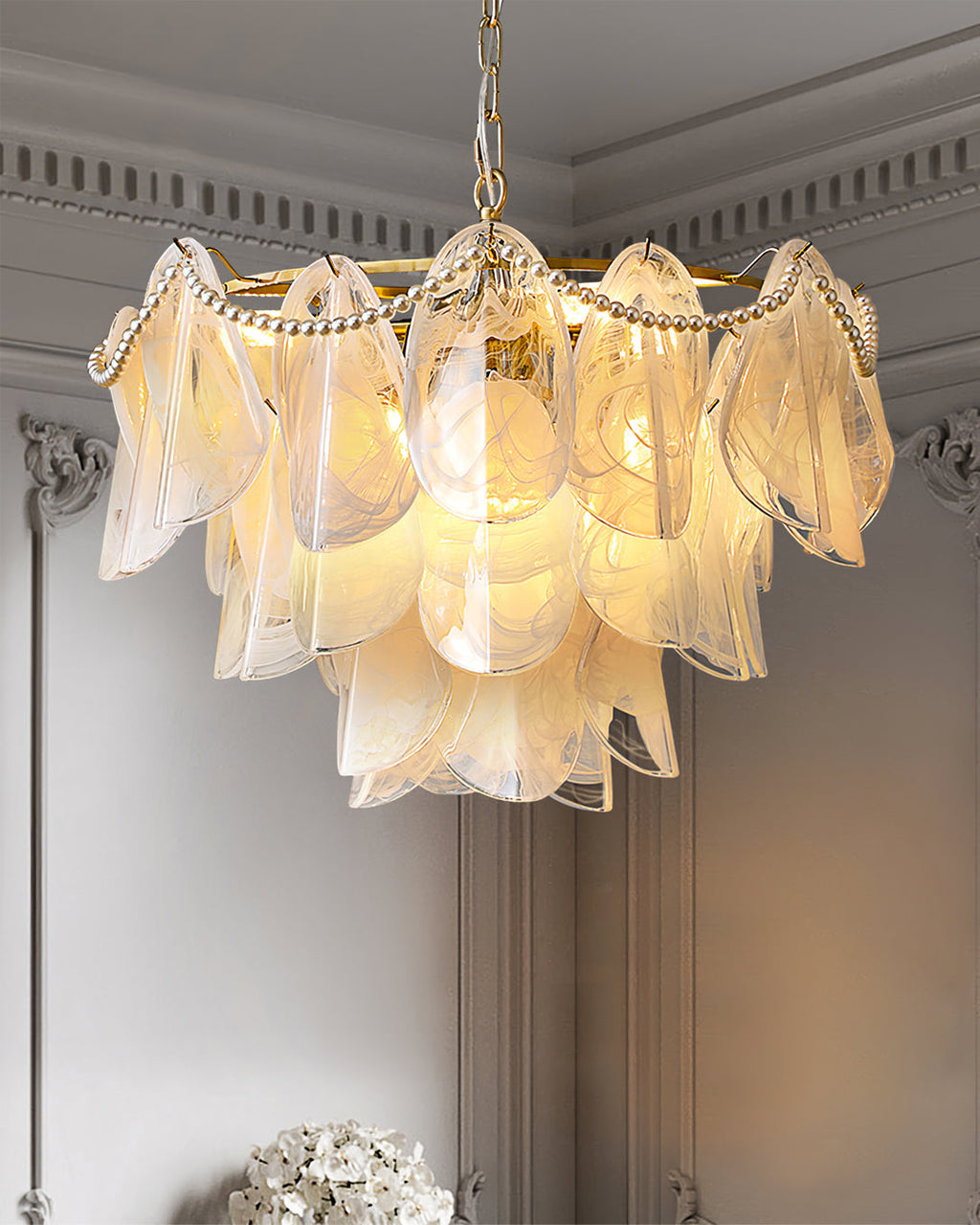 Camden Crystal Cascade Light Fixture