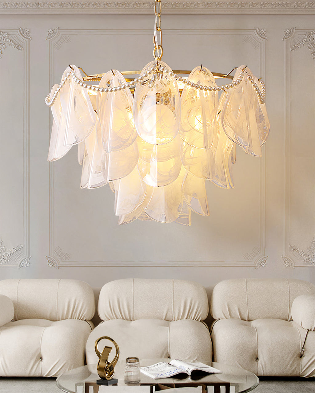 Camden Crystal Cascade Light Fixture