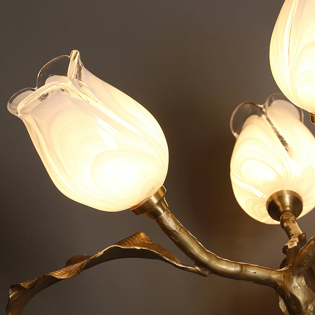 CHISWICK ROSE-TINTED BRASS WALL SCONCE