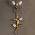 CHISWICK ROSE-TINTED BRASS WALL SCONCE