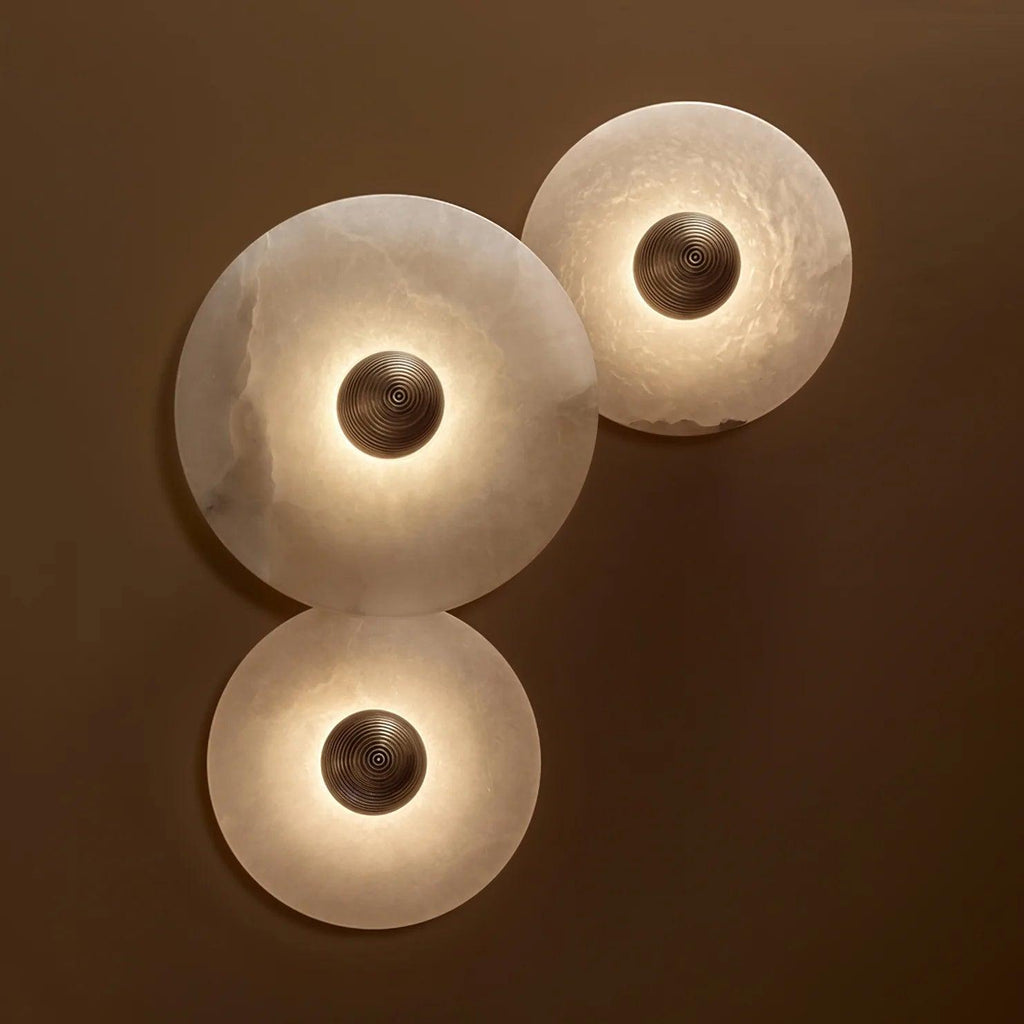 WINDSOR CIRCLE ALABASTER WALL SCONCE