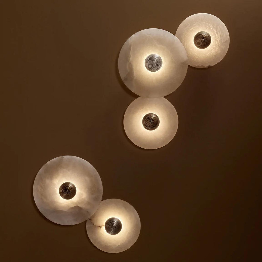 WINDSOR CIRCLE ALABASTER WALL SCONCE