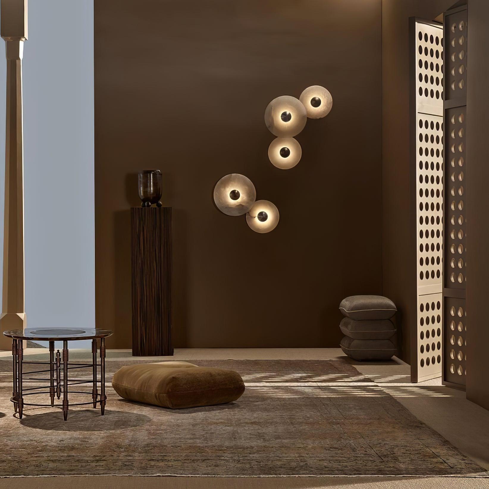 WINDSOR CIRCLE ALABASTER WALL SCONCE