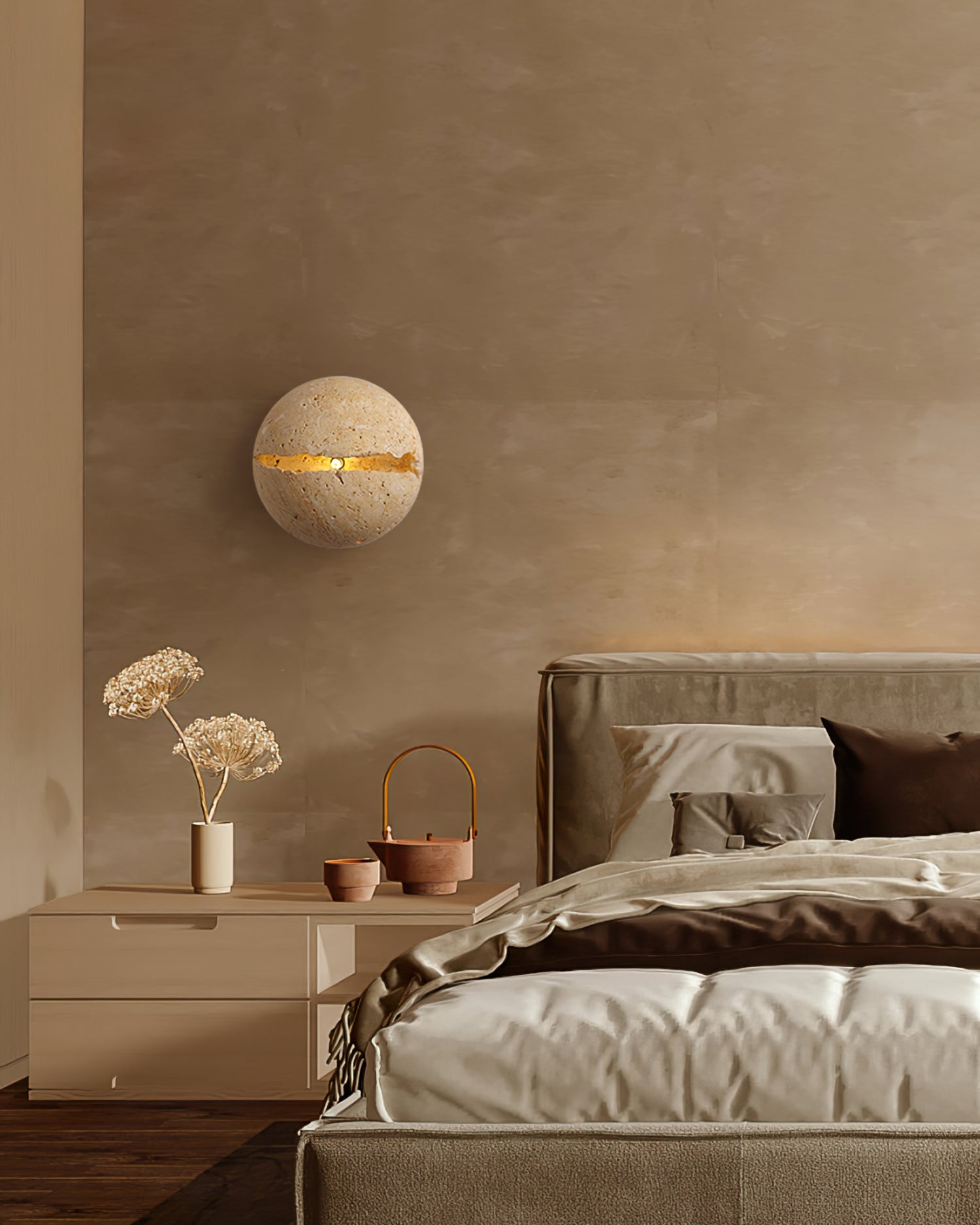 CRAWFORD CIRCULAR CRACKLE WALL SCONCE