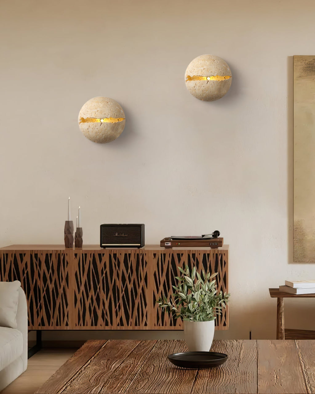 CRAWFORD CIRCULAR CRACKLE WALL SCONCE