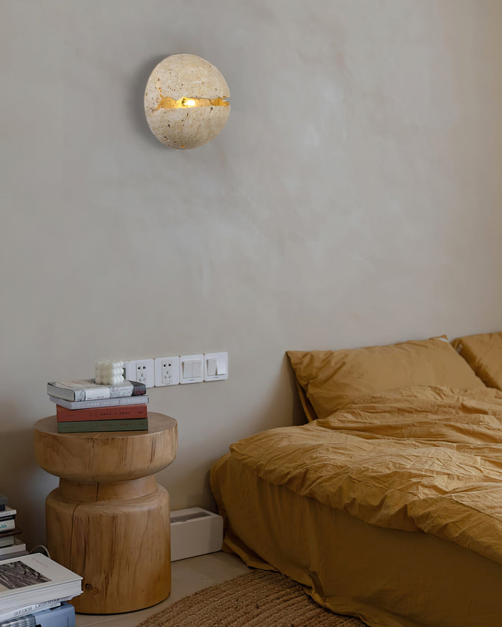 CRAWFORD CIRCULAR CRACKLE WALL SCONCE