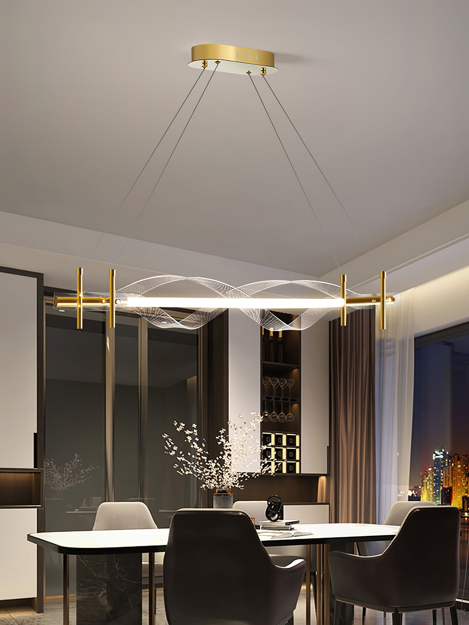 Ravenswood Crystal Cascade Chandelier