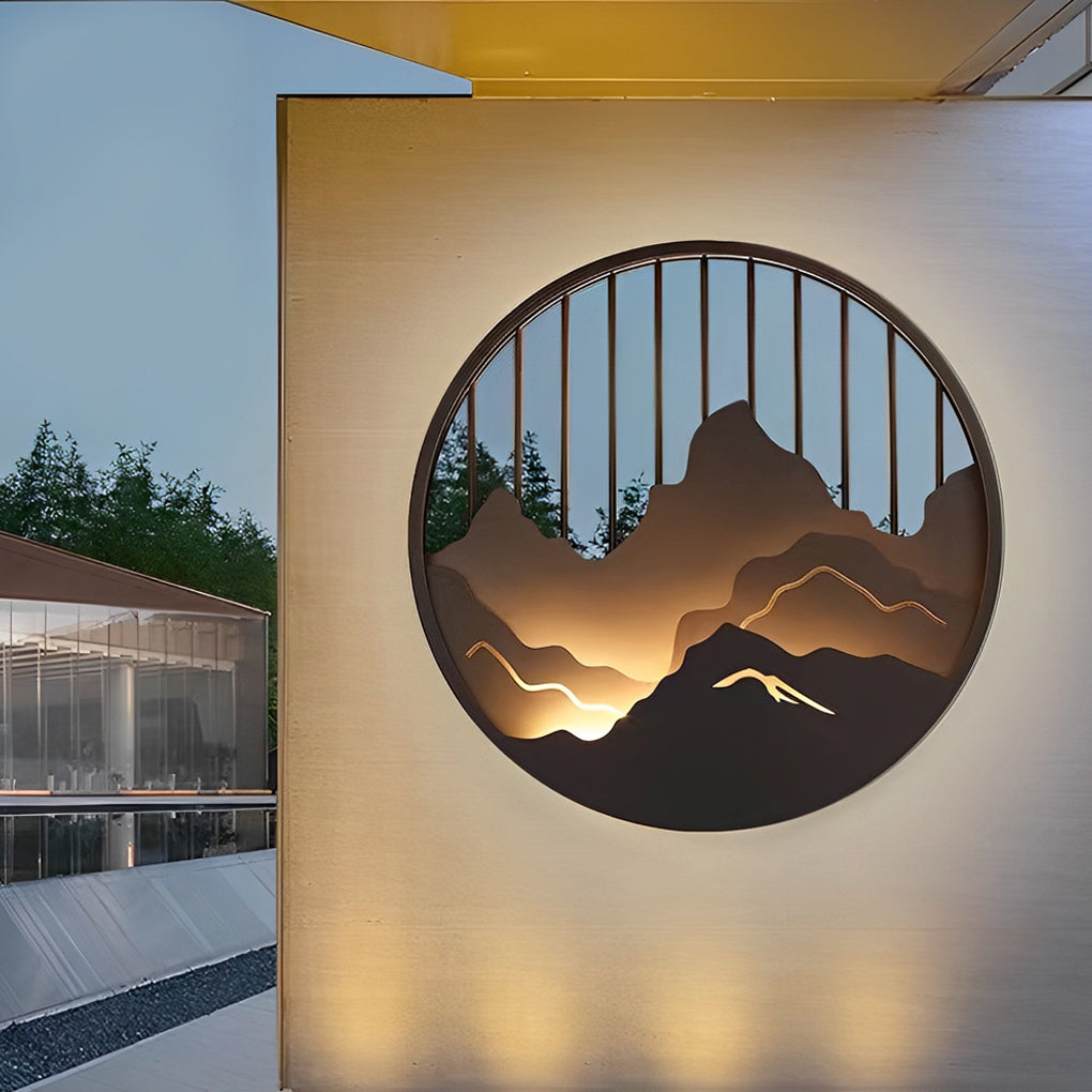 RAVENCLIFFE CIRCULAR OUTDOOR LED WALL LIGHTING WITH WATER-RESISTANT DESIGN