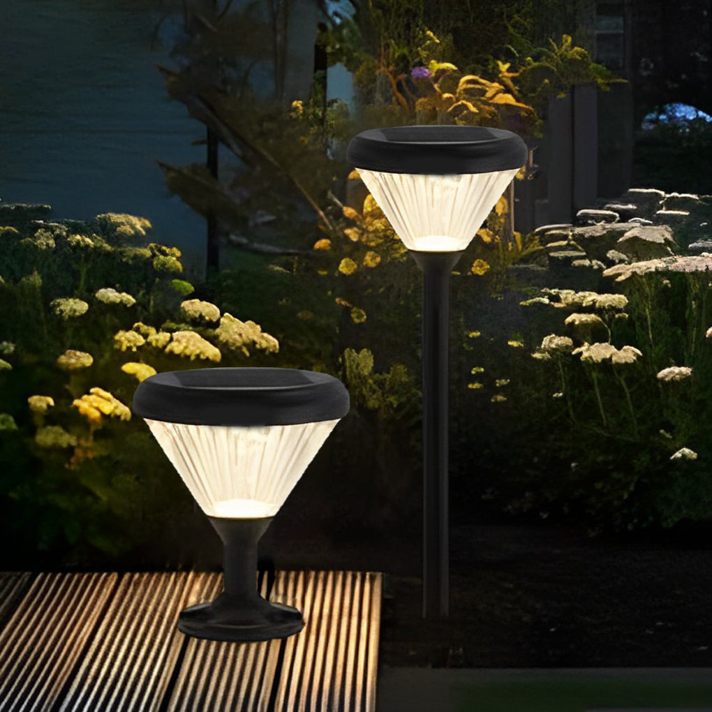 RAVENSCROFT RIBBED SHADE SOLAR GARDEN ORB