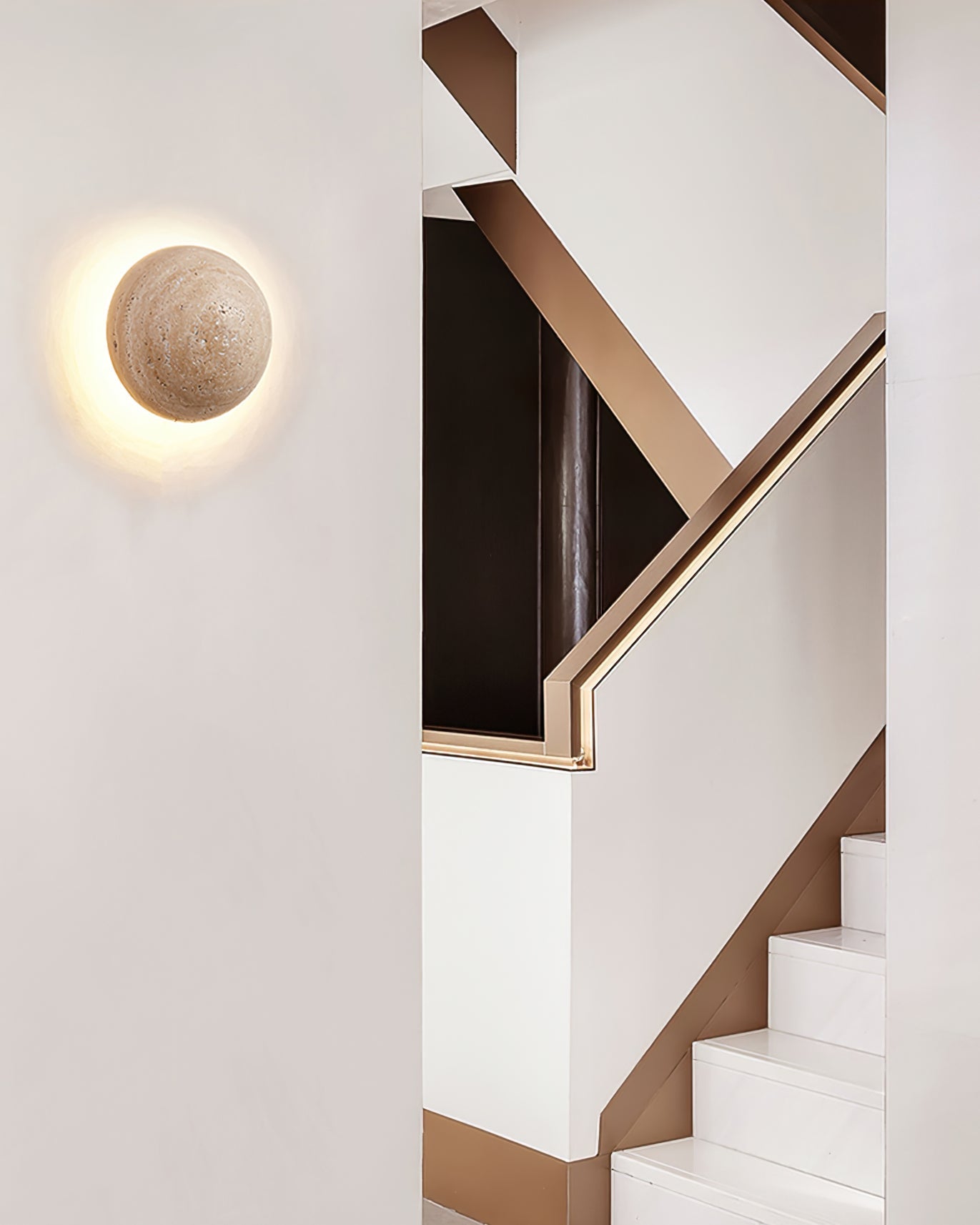 WINDSOR TRAVERTINE CIRCULAR WALL SCONCE