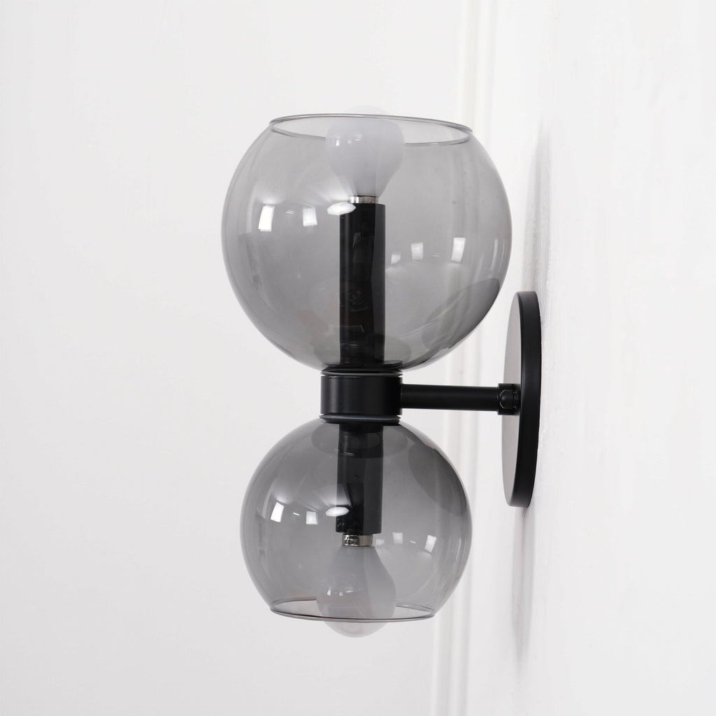 WINTHROP CIRCULAR IVORY GLASS BEDROOM SCONCE