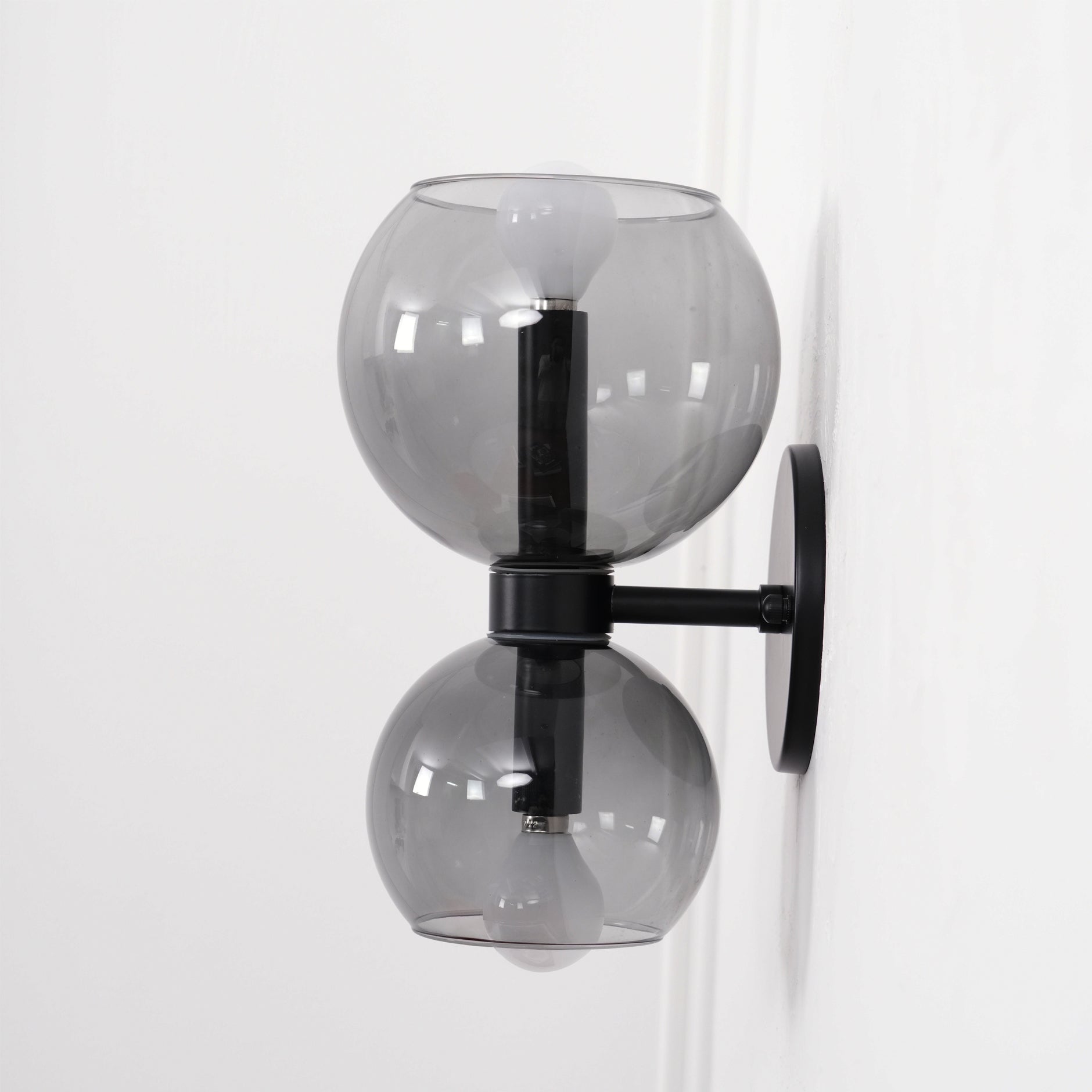 WINTHROP CIRCULAR IVORY GLASS BEDROOM SCONCE