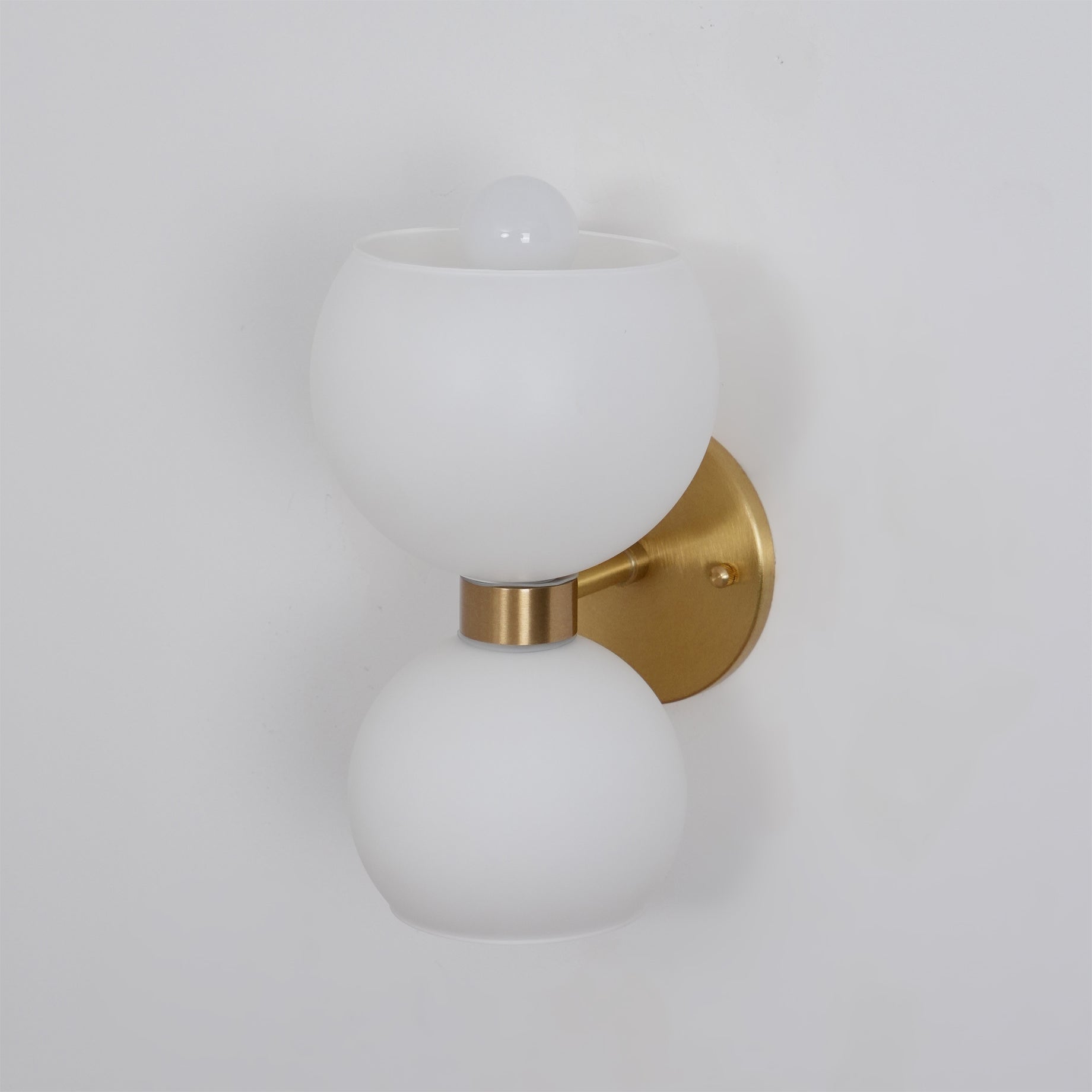 WINTHROP CIRCULAR IVORY GLASS BEDROOM SCONCE