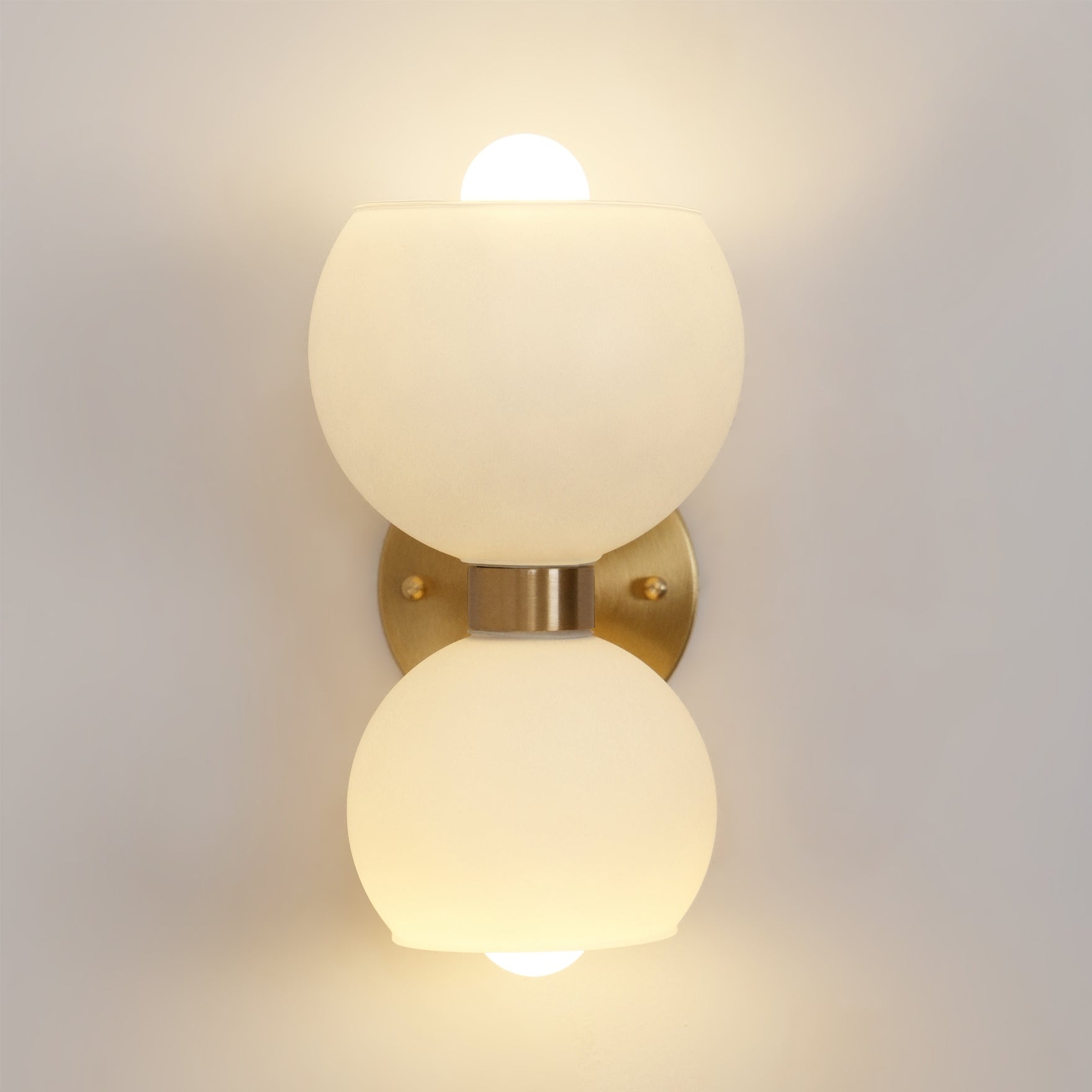 WINTHROP CIRCULAR IVORY GLASS BEDROOM SCONCE