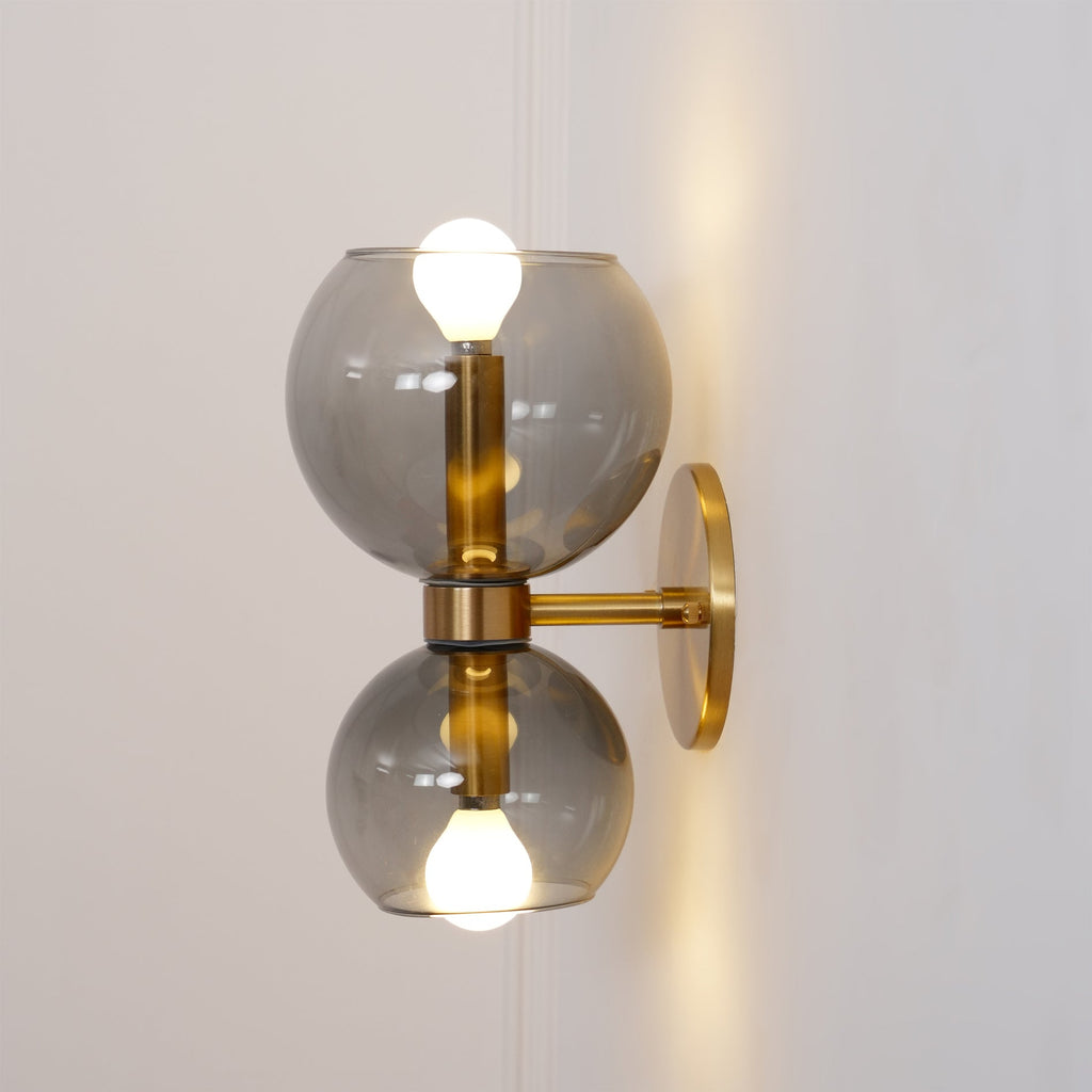 WINTHROP CIRCULAR IVORY GLASS BEDROOM SCONCE